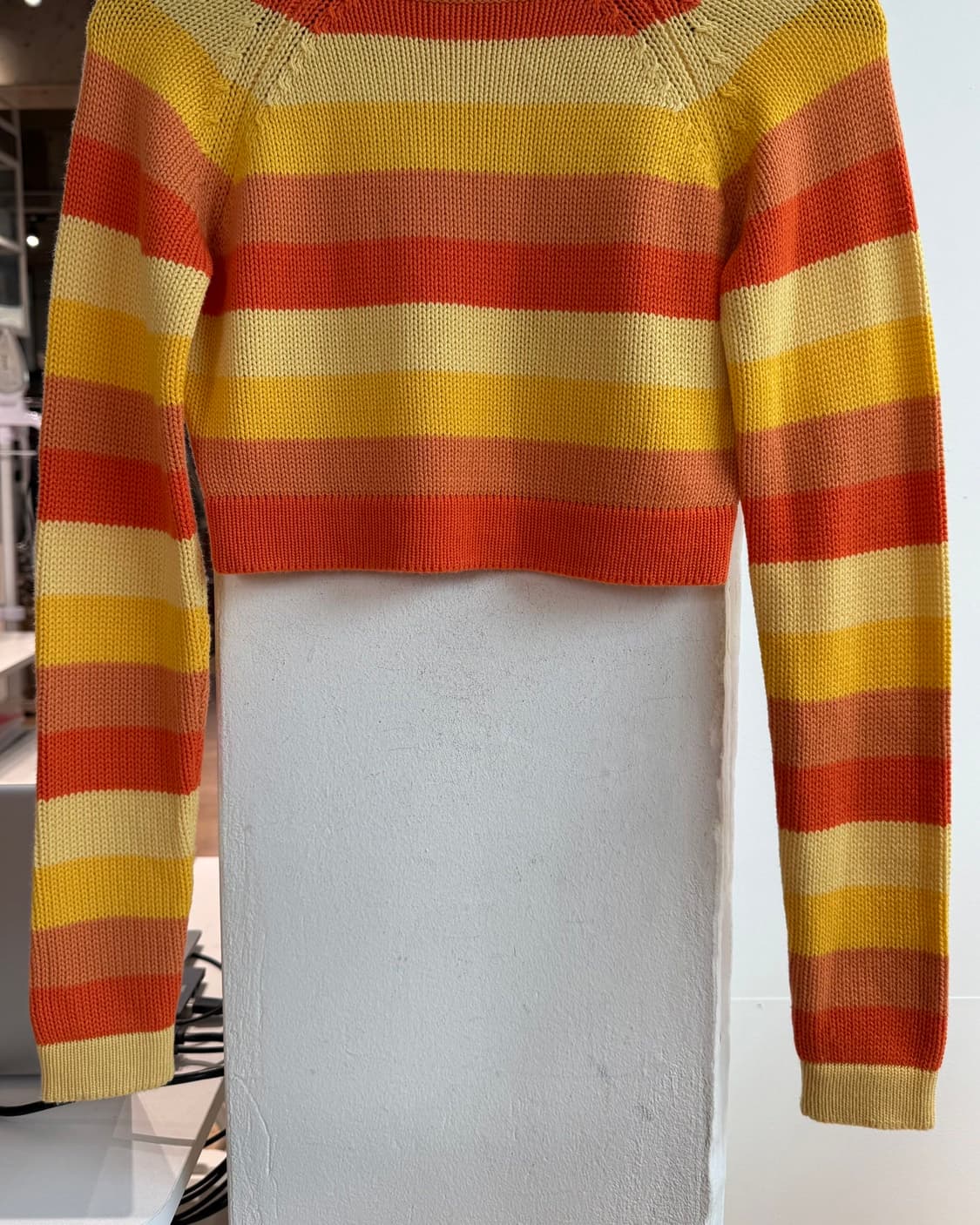 막스마라 오렌지 옐로우 스트라이프 캐시미어혼방 니트  상품이미지6
