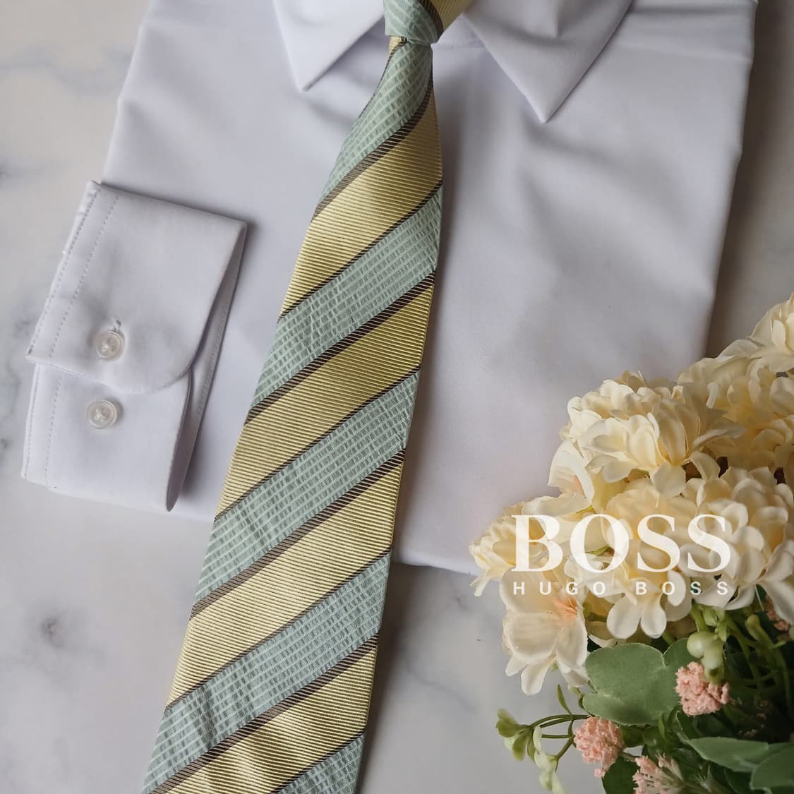 휴고보스 실크 스트라이프 넥타이 8.8cm A~B등급 A19635
 상품이미지2