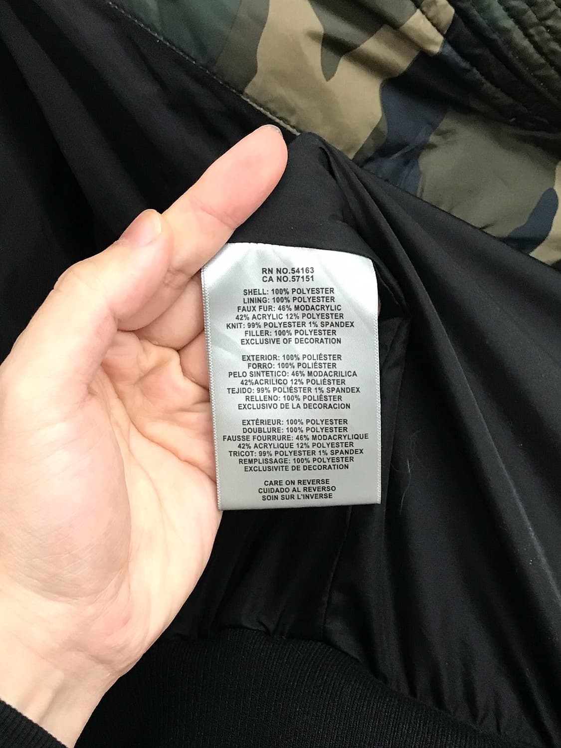 리바이스 로고 카모 후드 패딩 상품이미지4