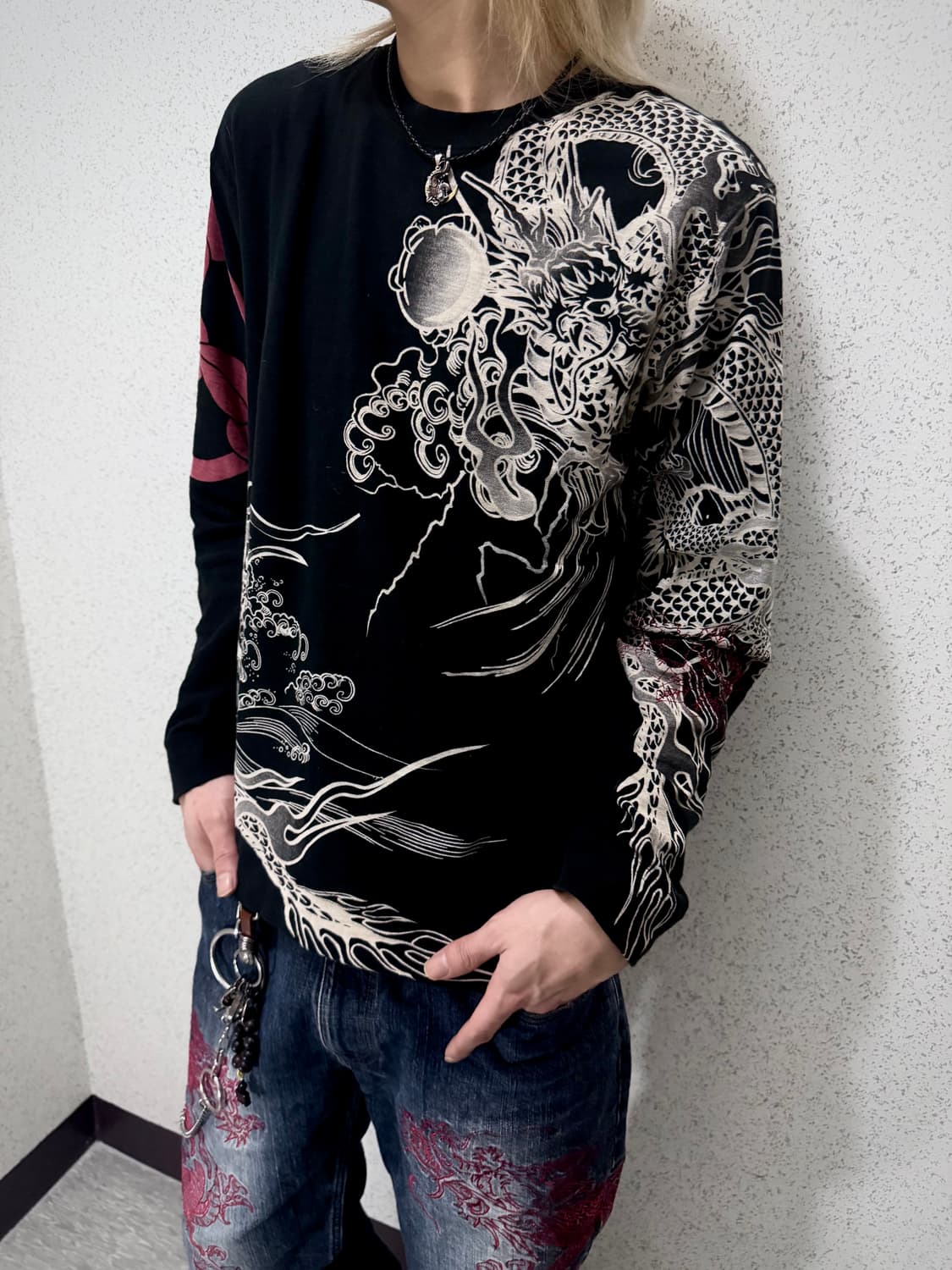 카라쿠리타마시 오리엔탈 드래곤 롱슬리브 L 상품이미지1