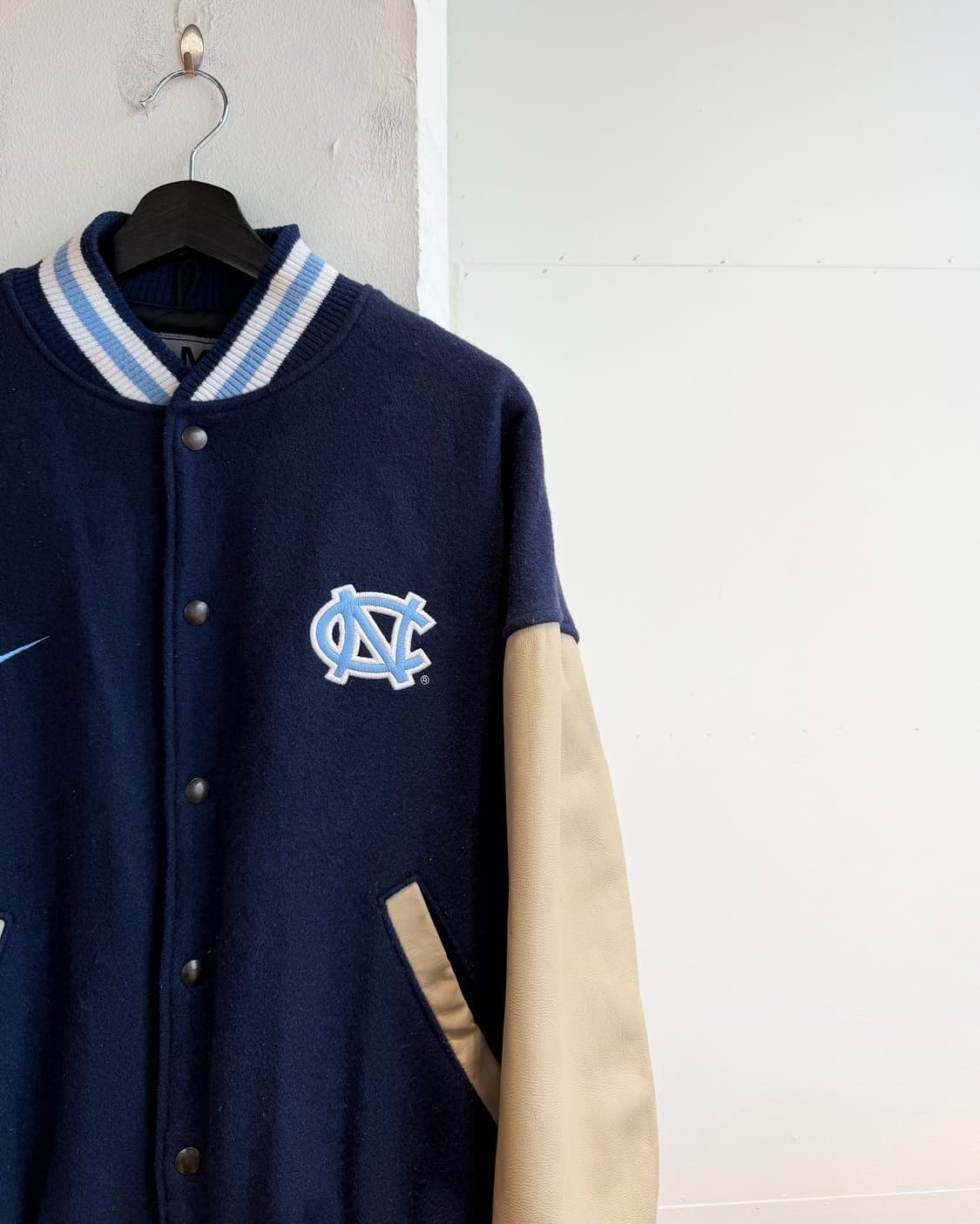 나이키 90s 네이비 노스 캐롤라이나 바시티 자켓  상품이미지5