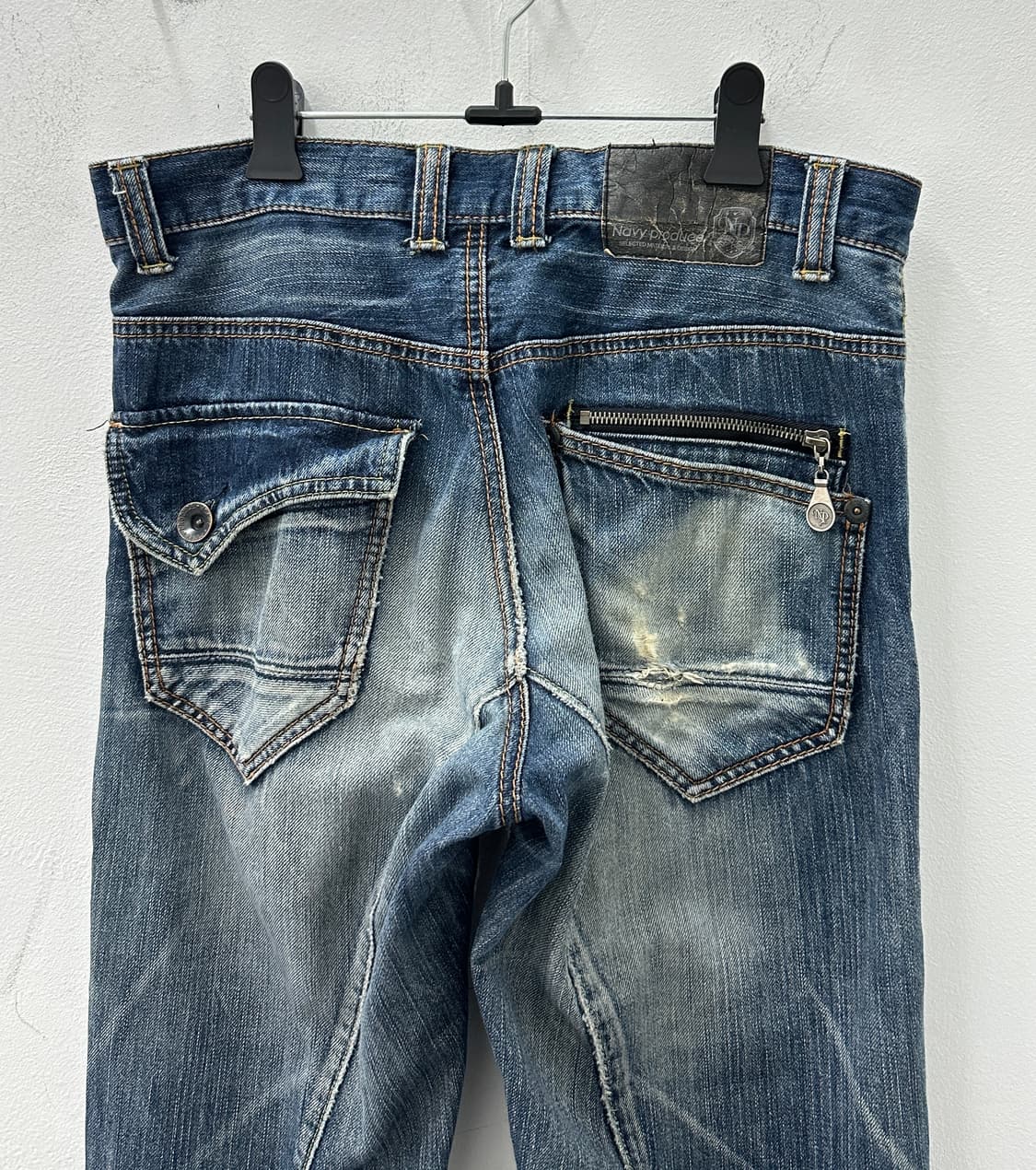 Navy produce stud & zipper detail denim  상품이미지8
