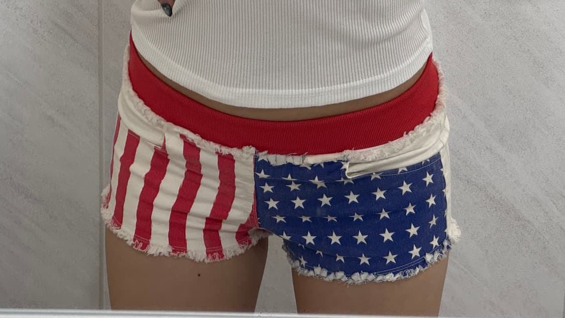 빈티지 미국 성조기 핫팬츠 상품이미지2