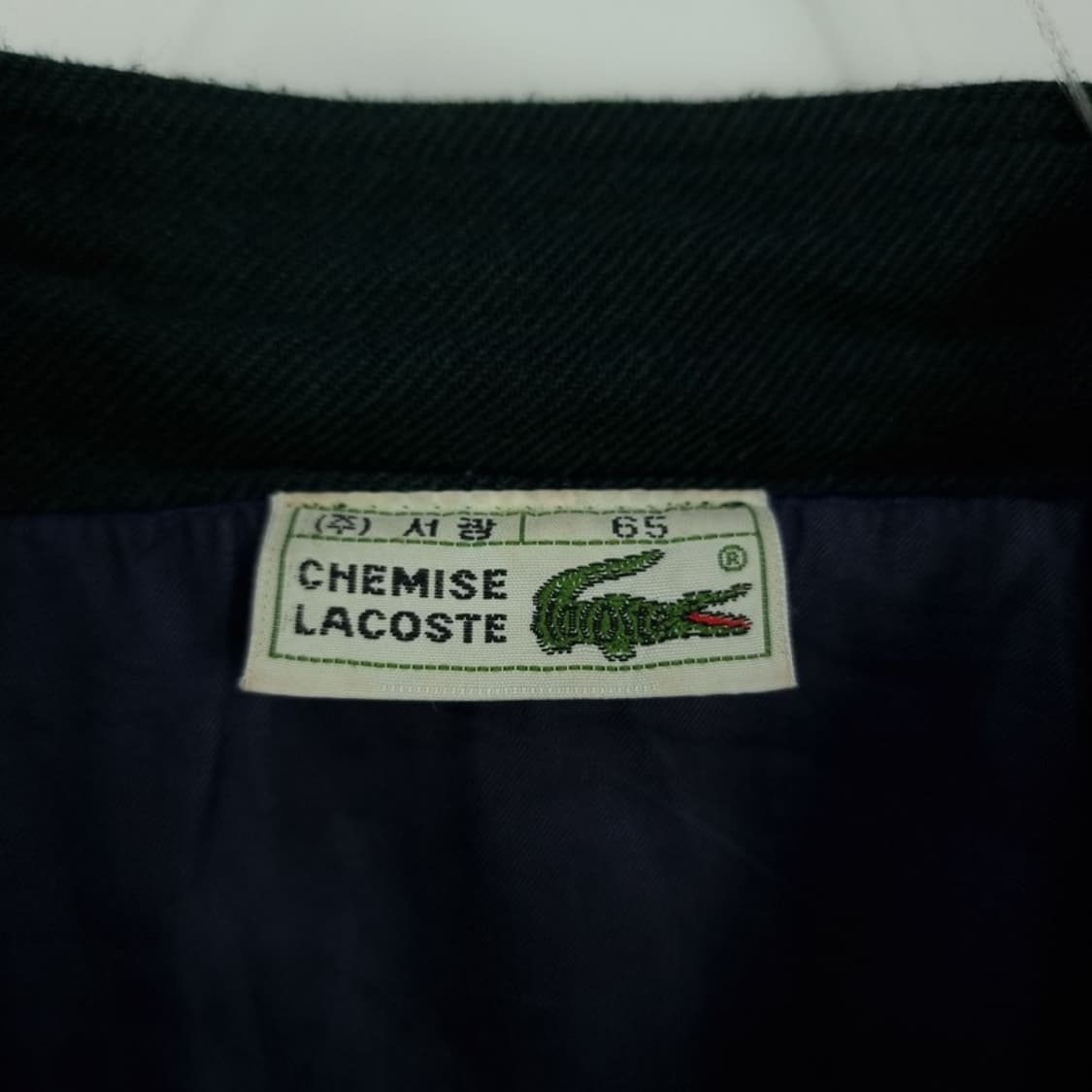 [라코스테] 로고 패치 빈티지 체크 블루종 자켓 M17802 상품이미지7