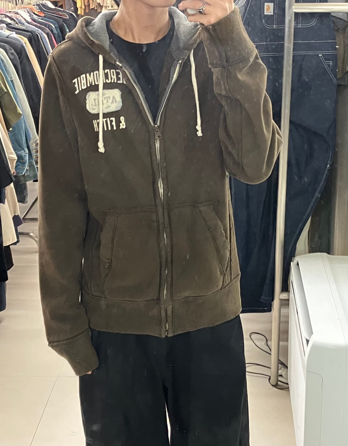 아베크롬비 브라운 후드집업 L 상품이미지6