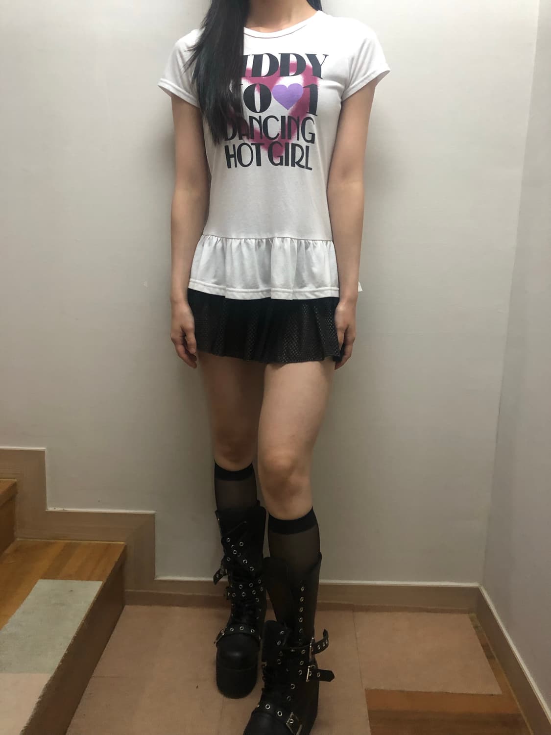 빈티지 화이트 키치 프릴 티셔츠 상품이미지3