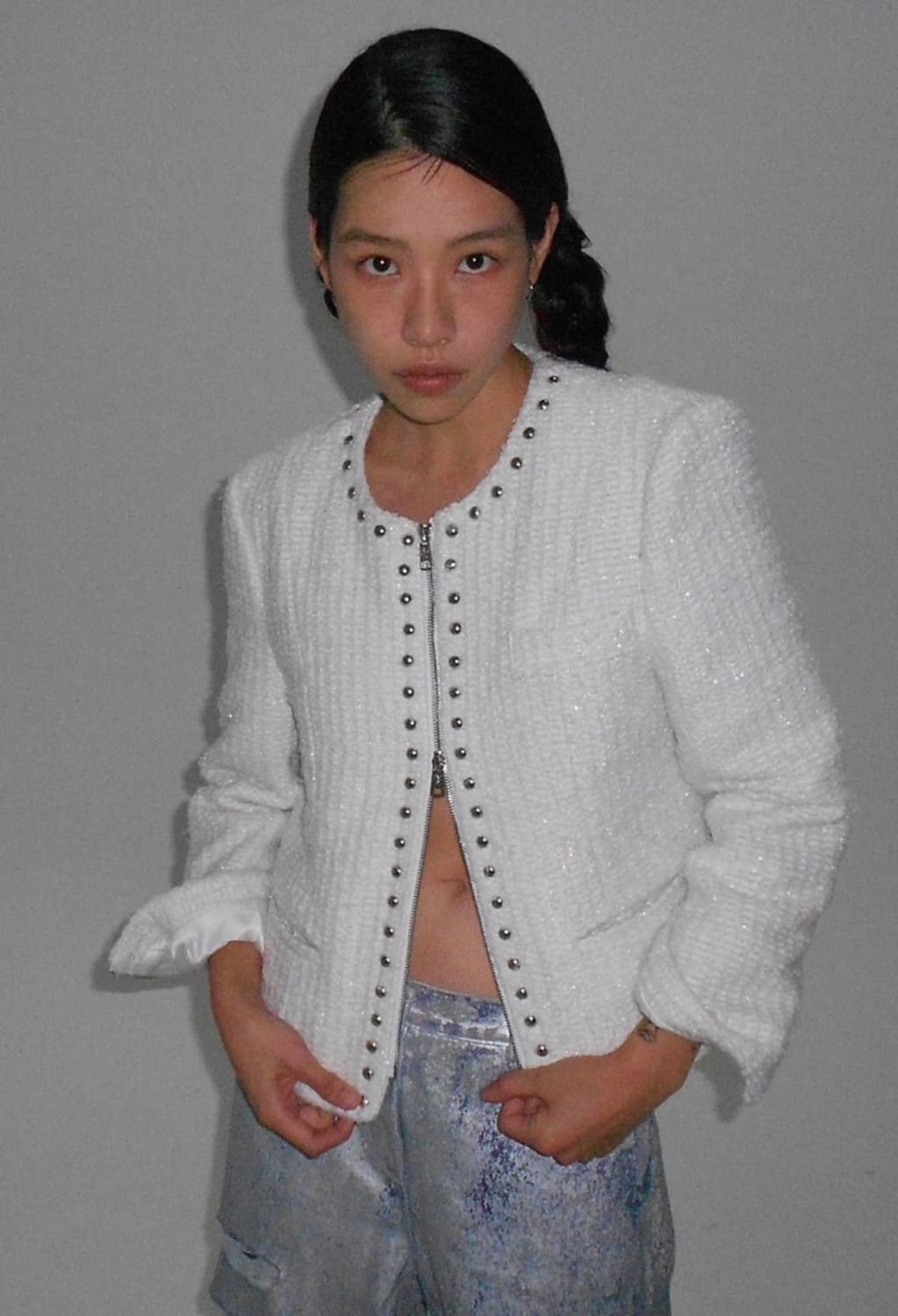 김미더영) G_stud tweed jaket 상품이미지1