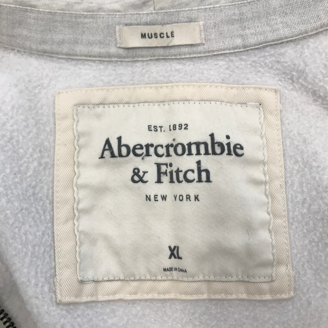 아베크롬비 오트밀 헤비 후드집업 [XL] 상품이미지5