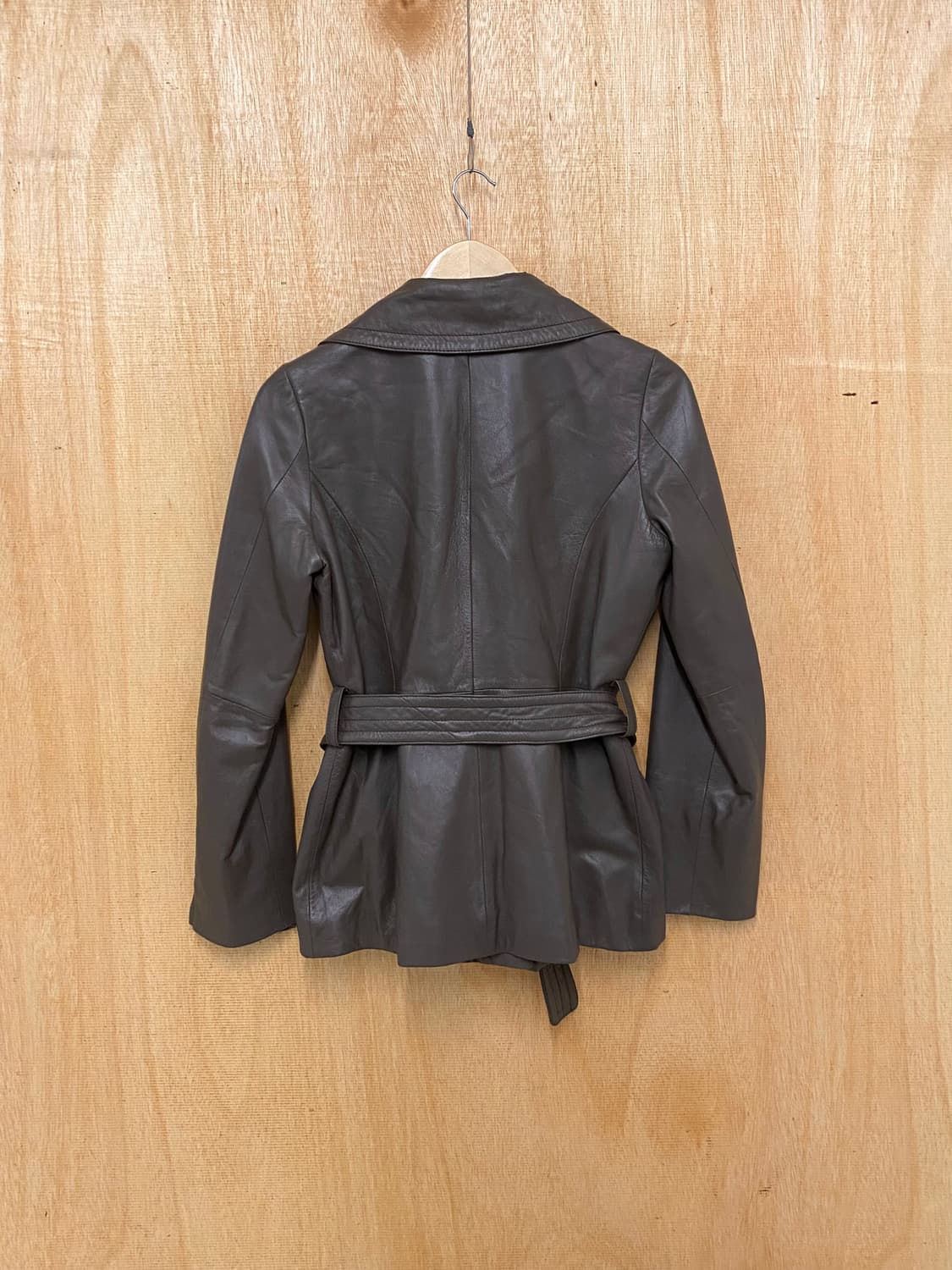 VTG 2way leather half coat 빈티지 투웨이 레더 코트 상품이미지2