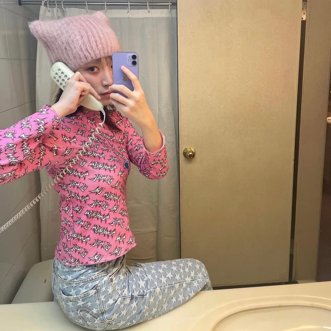 ERL 블랙 프린트 롱슬리브 티셔츠 상품이미지2