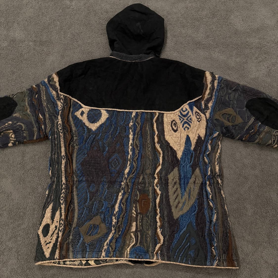 [ 정품/M ] 쿠지 빈티지 케이블 니트 후드집업 상품이미지4