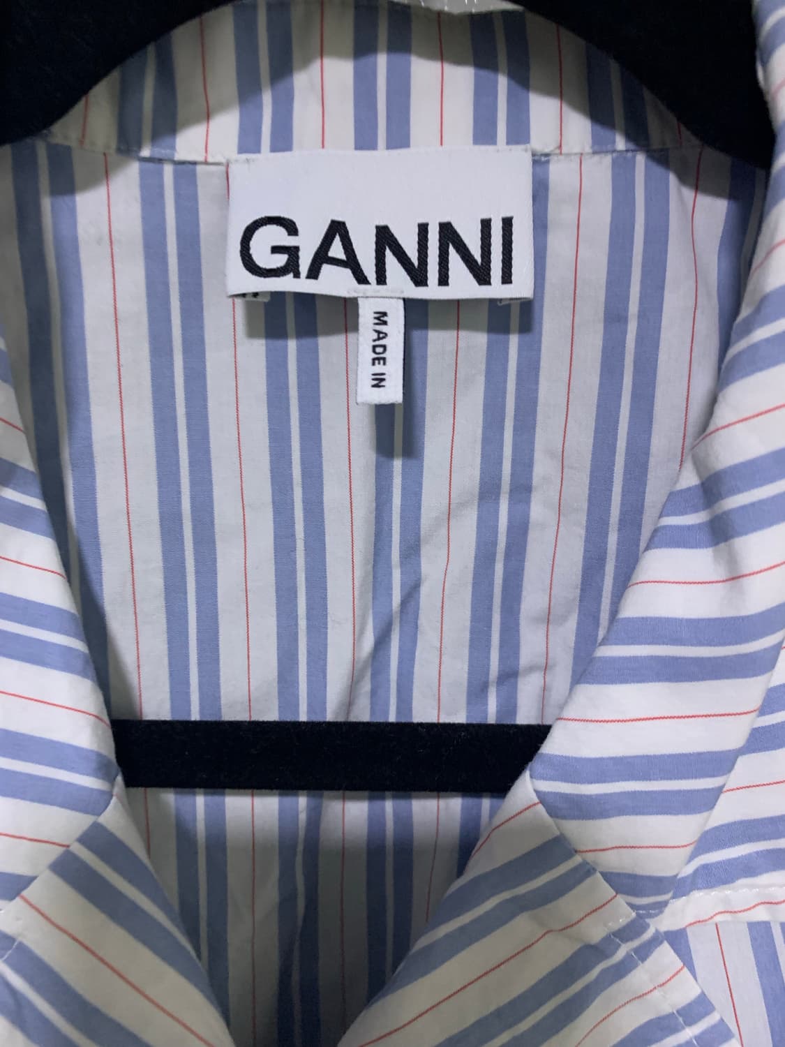 가니 스트라입 셔츠 랩원피스 34사이즈 상품이미지3