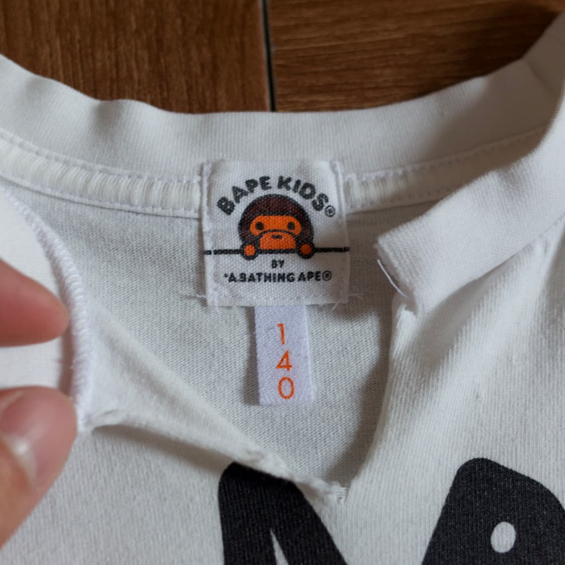 Bape kids baby milo cotton 1/2 tee 상품이미지6
