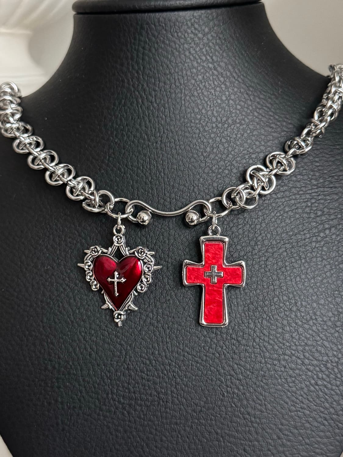 사랑애 십자가 트라이벌 피어싱 펑크 갸루 목걸이  상품이미지7