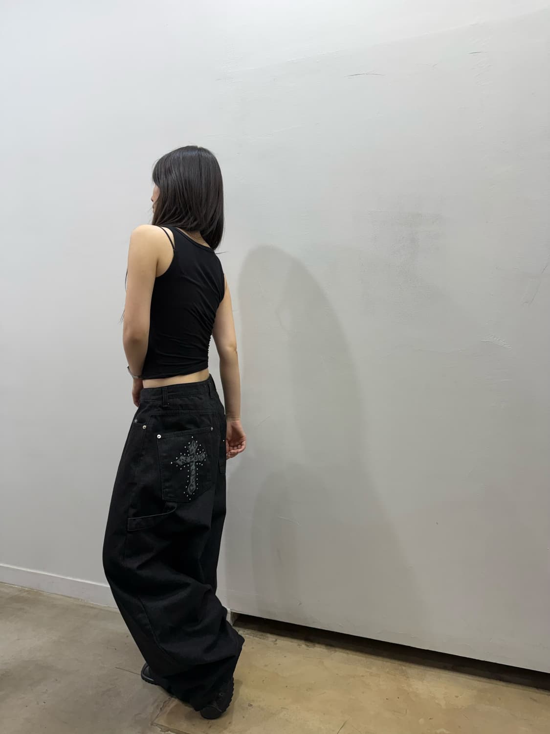 레오파드 디테일 카펜터 벌룬 데님팬츠 상품이미지9