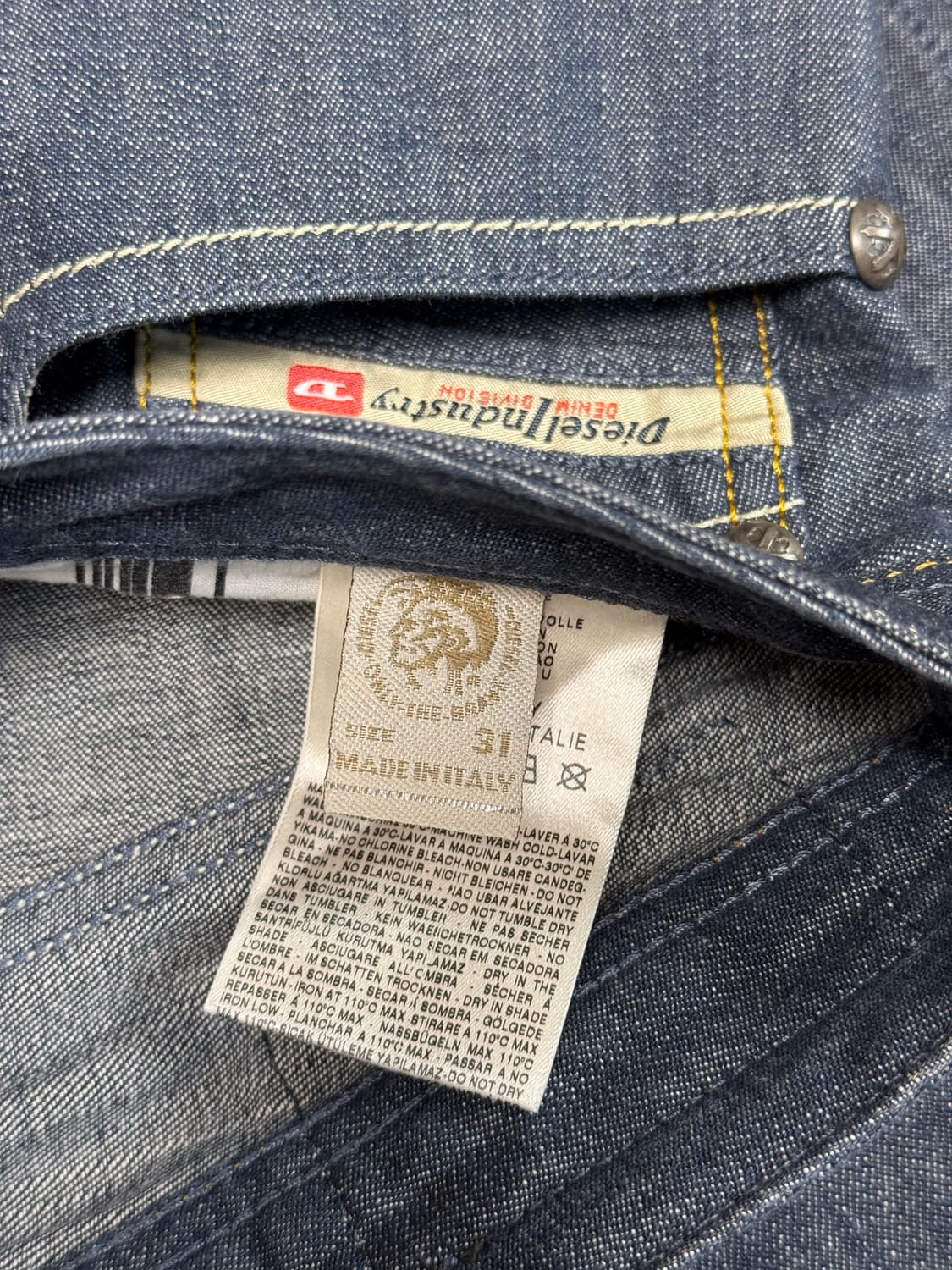 디젤 자탄 생지 부츠컷 플레어진 데님팬츠 31x32 상품이미지4