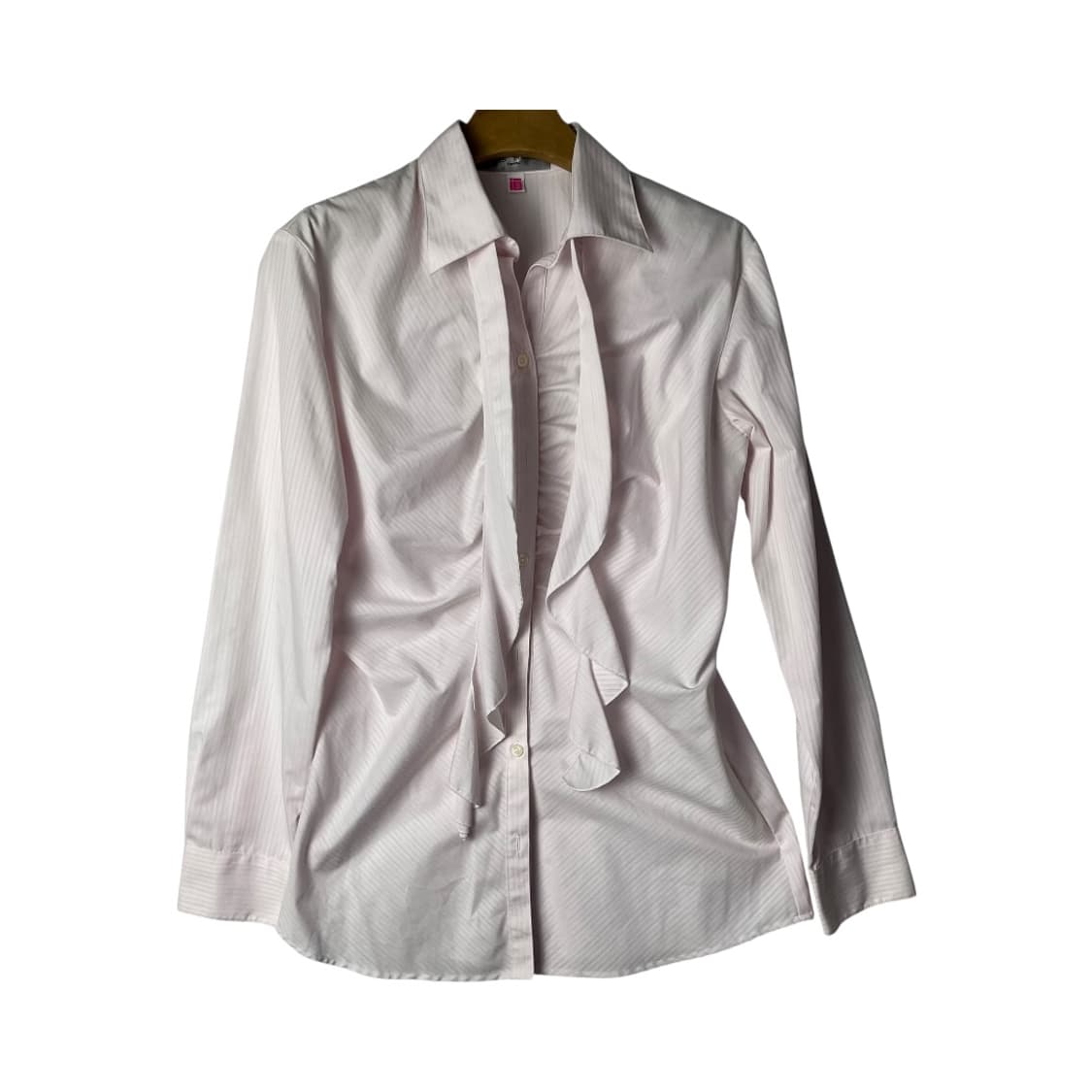 [JPN] 드레이프 음각 스트라이프 블라우스 상품이미지1