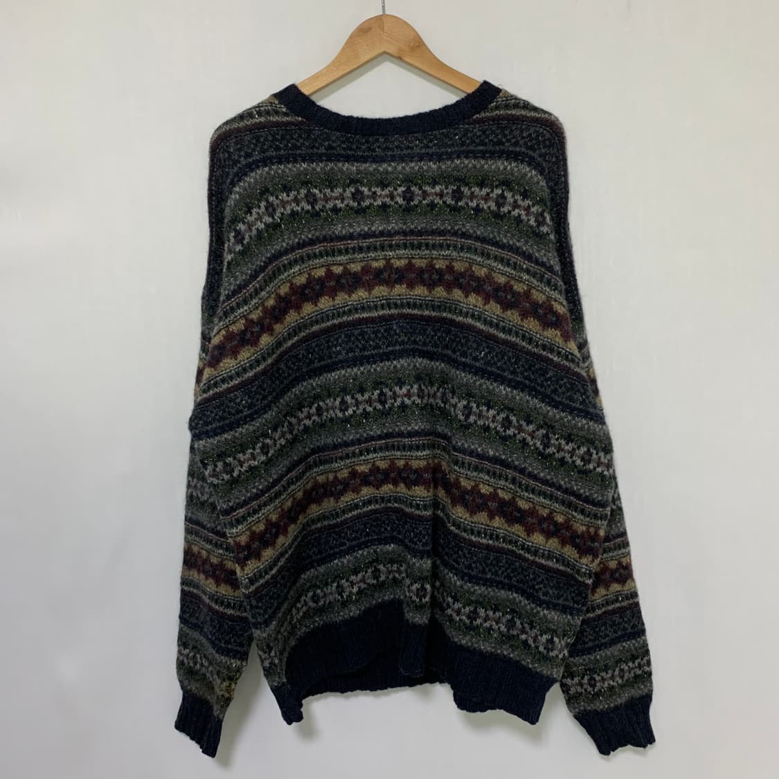 울리치 빈티지 패턴 긴팔 오버핏 니트 스웨터 남성 2XL 상품이미지2