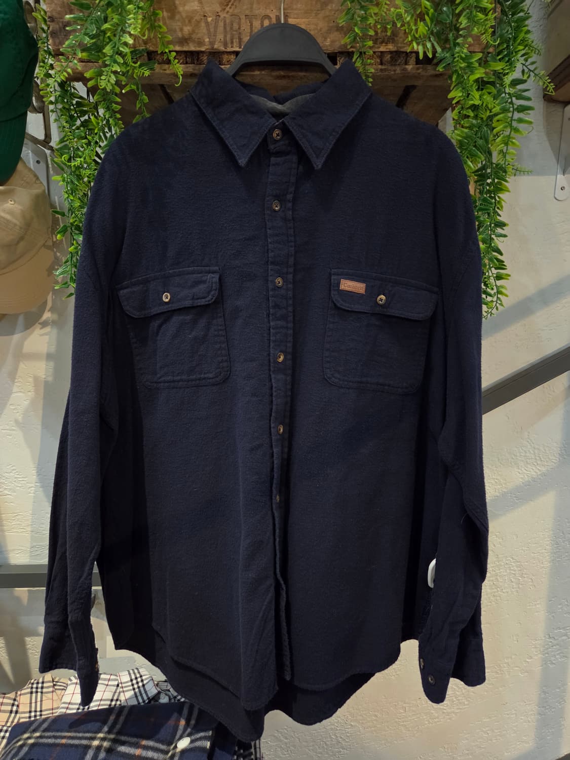 CARHARTT 칼하트 네이비 모직긴팔셔츠 상품이미지2