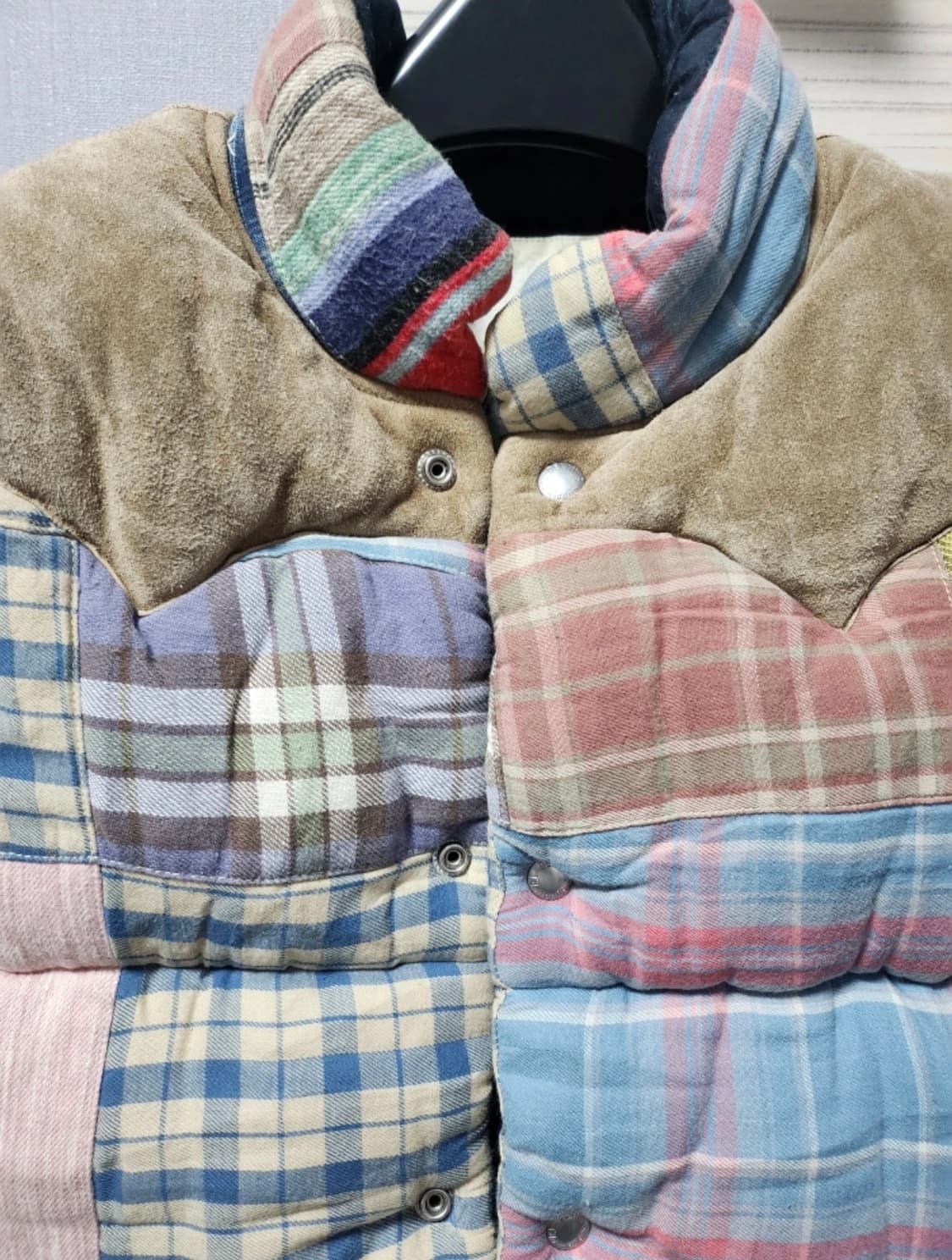 폴로 랄프로렌 데님앤서플라이 패치워크 패딩 베스트 조끼 S 상품이미지2