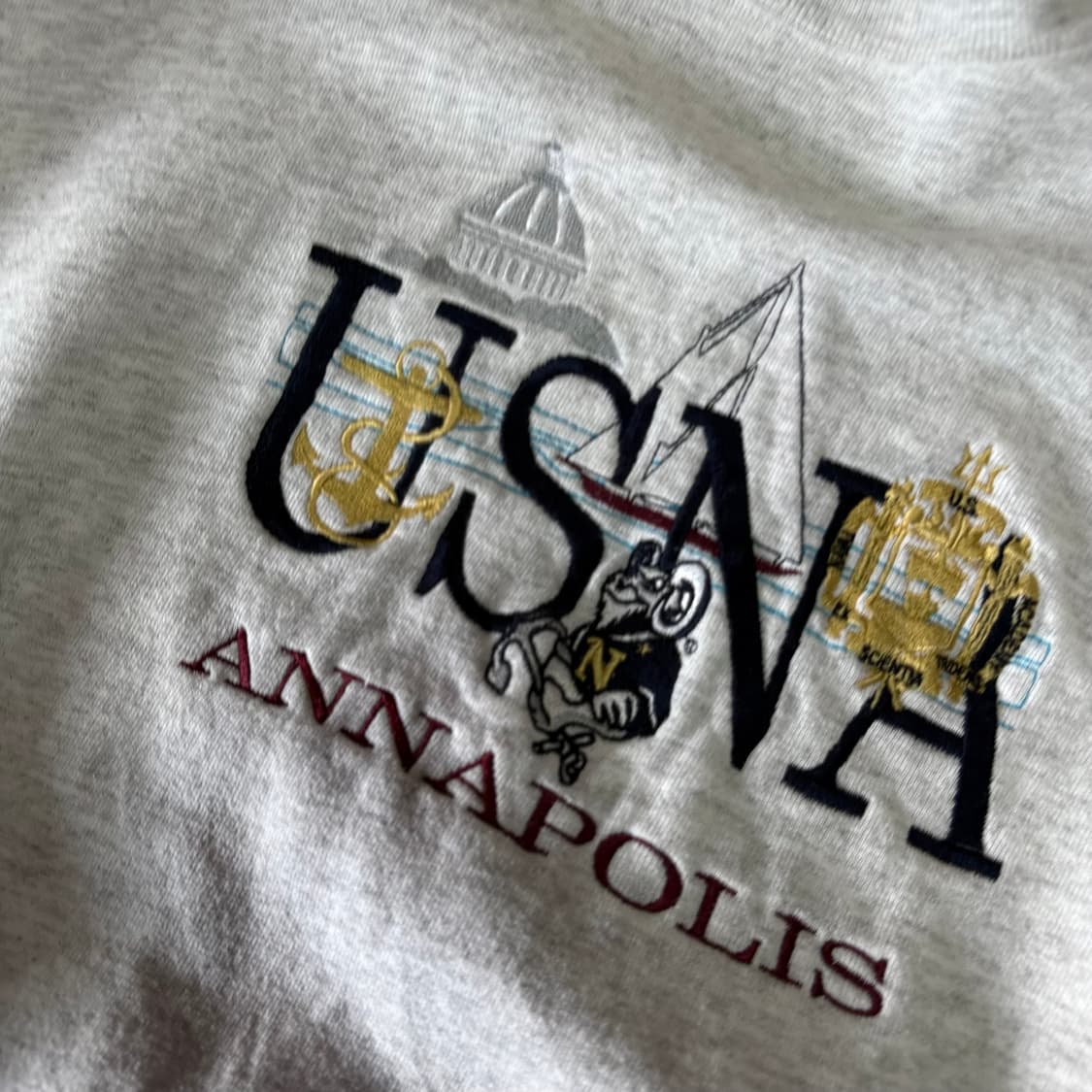 90‘s Top Threads USNA 스웻셔츠 L 상품이미지3