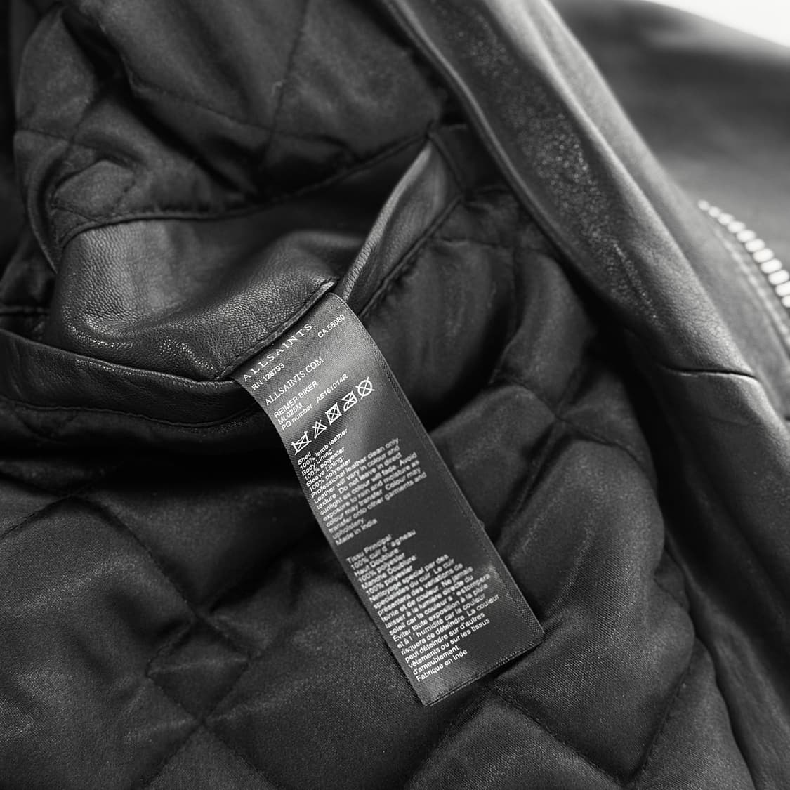 올세인츠 램스킨 레더 바이커 자켓 상품이미지5