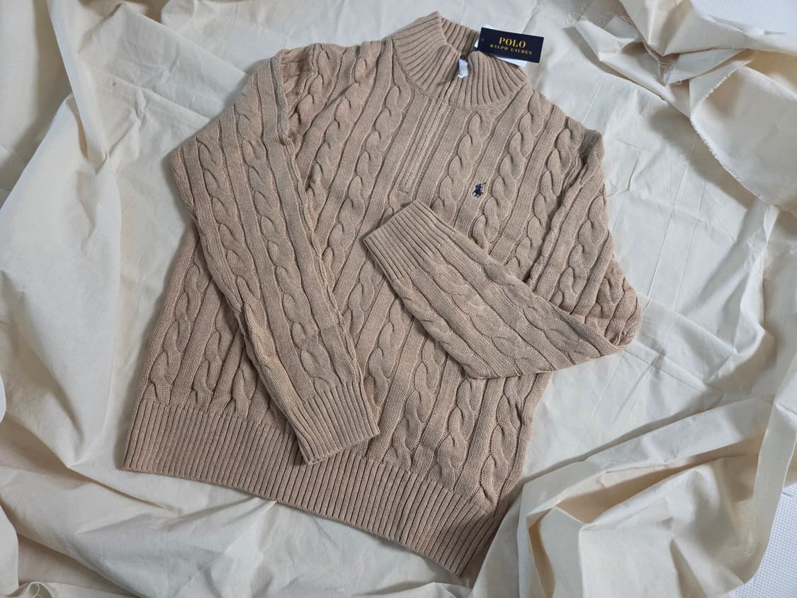 [새상품] 폴로 랄프로렌 하프집업 케이블 니트 스웨터 남성 M 상품이미지2
