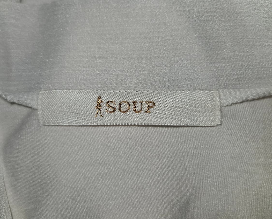 soup 블루베리 요거트🫐🫙 레이스 히메 리본 타이 시스루 블라우스 상품이미지6