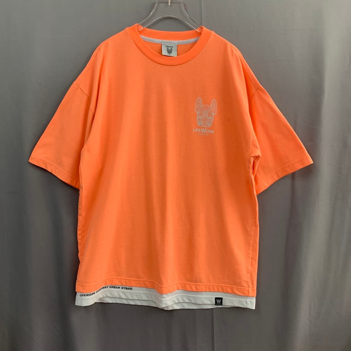 M 라이프워크 레이어드 프린팅 오버핏 반팔티 상품이미지1