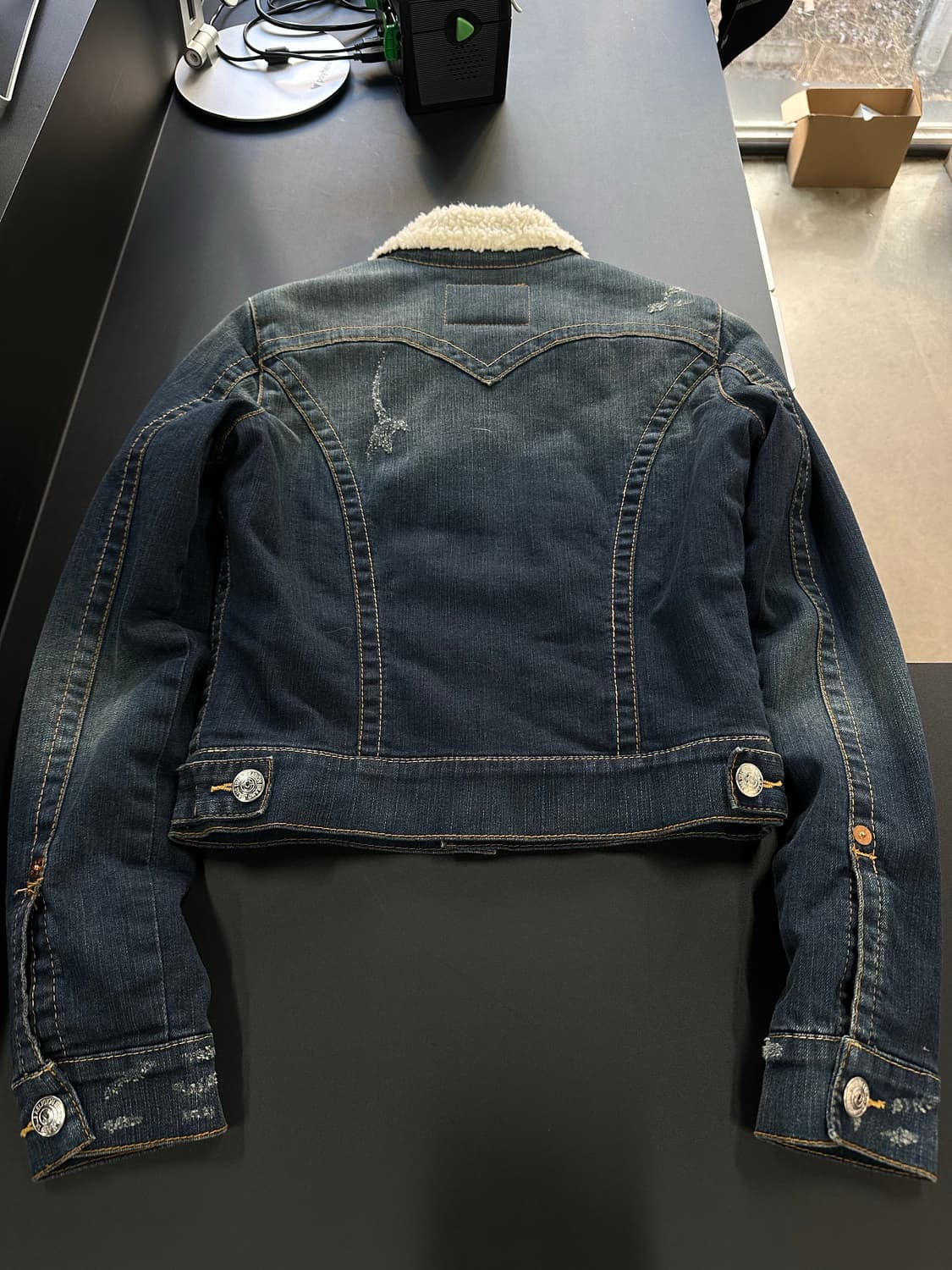 트루릴리젼 에밀리 쉐르파 양털 퍼 데님자켓 상품이미지7