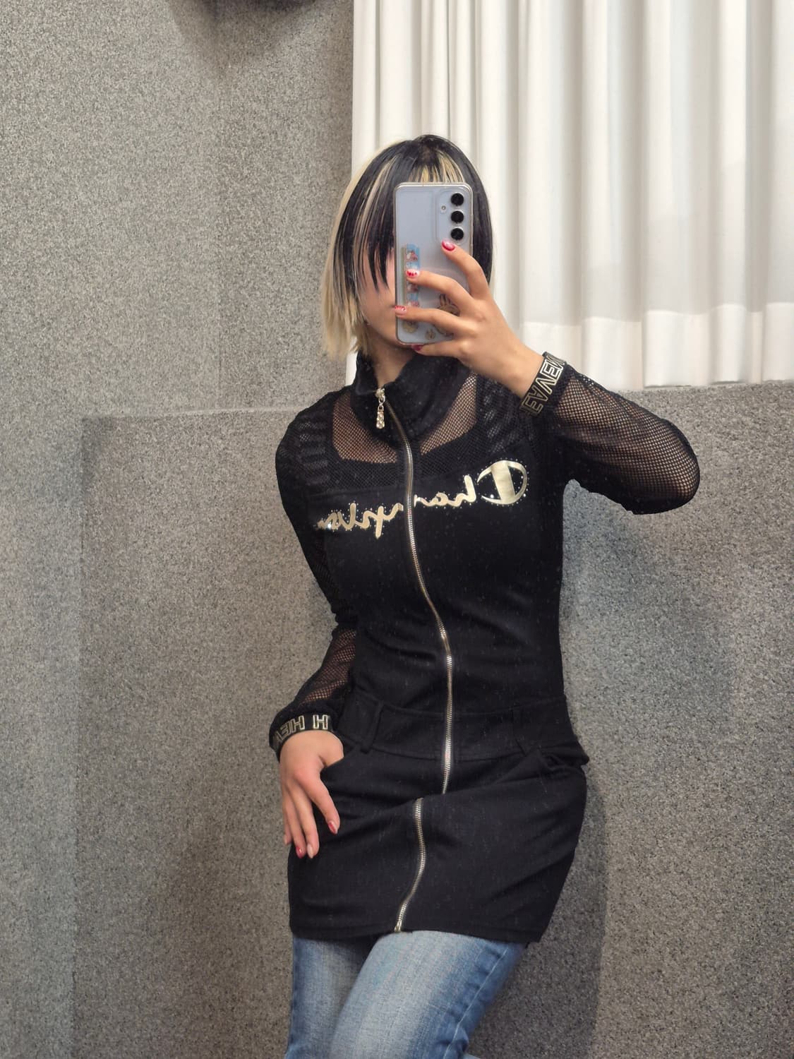 CHAMPION MESH LONG ZIPUP  상품이미지1