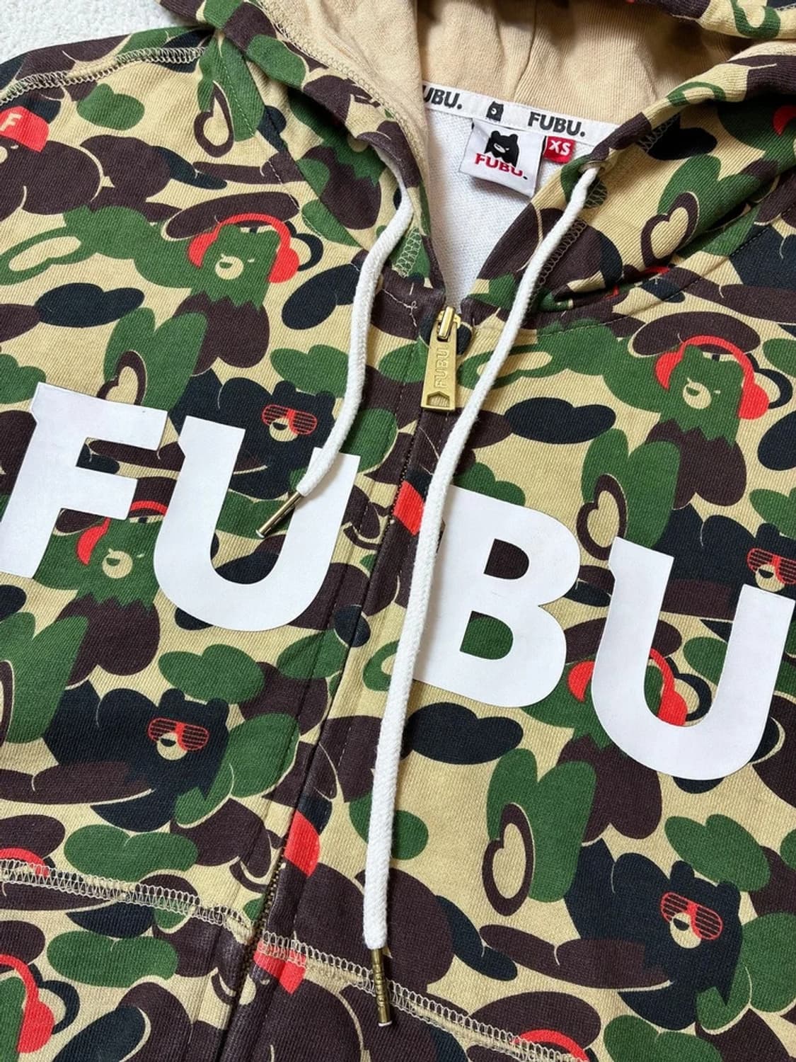 푸부 베이프 오마주 쿠마 카모 후드집업 PN7415 상품이미지3