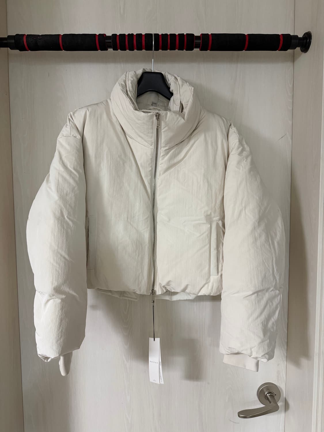 여성용 노이어 크롭 레이어드 푸퍼 자켓 38 화이트 상품이미지1