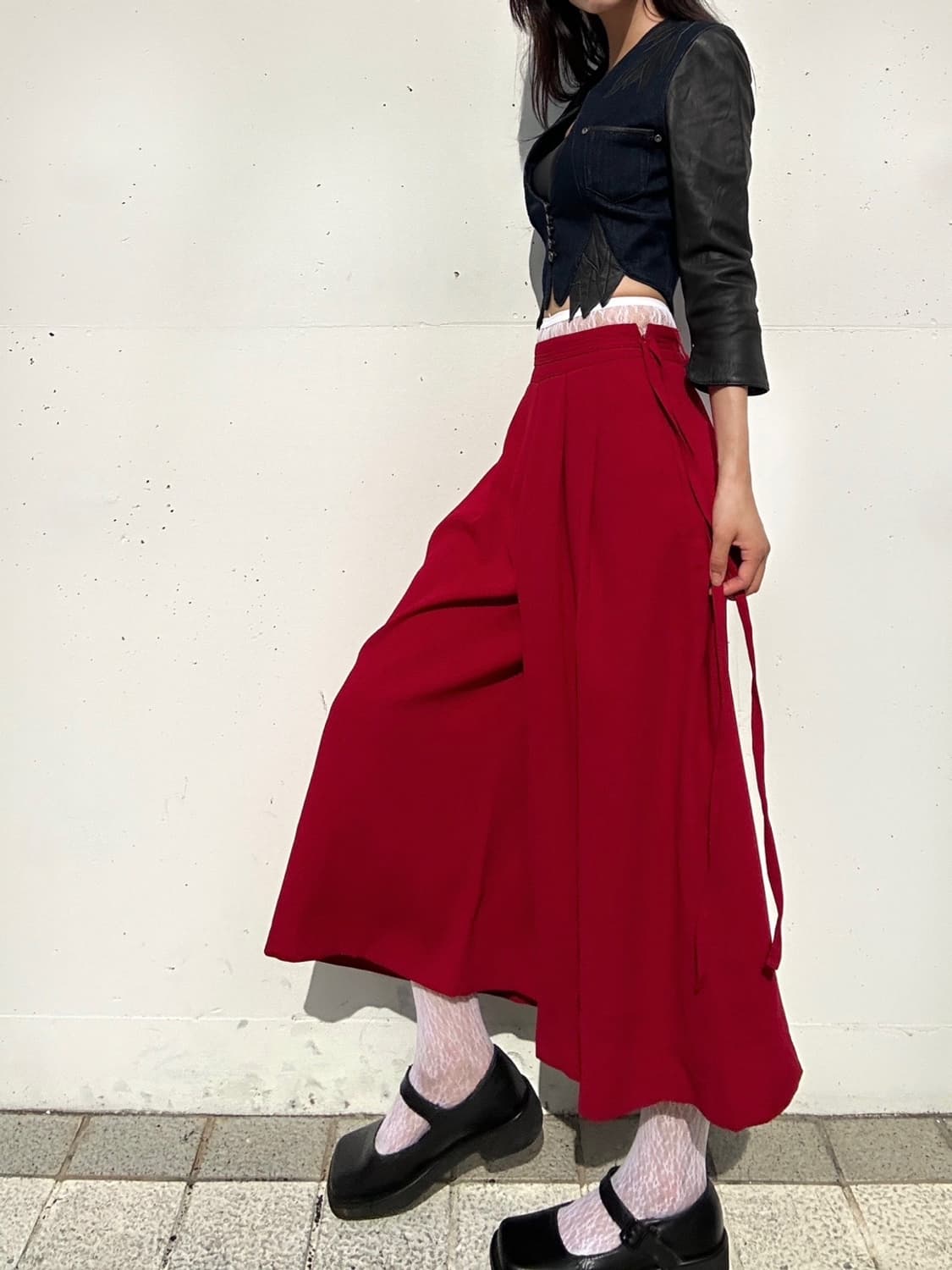 Scene tuck pants / red 상품이미지5
