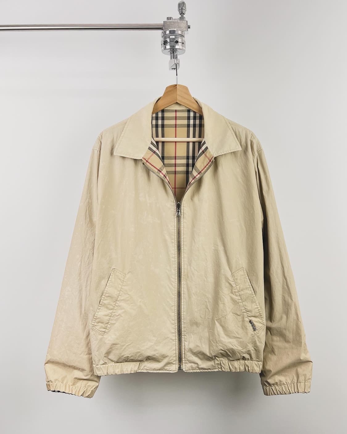 버버리 베이지 노바체크 리버시블 블루종 자켓 상품이미지2