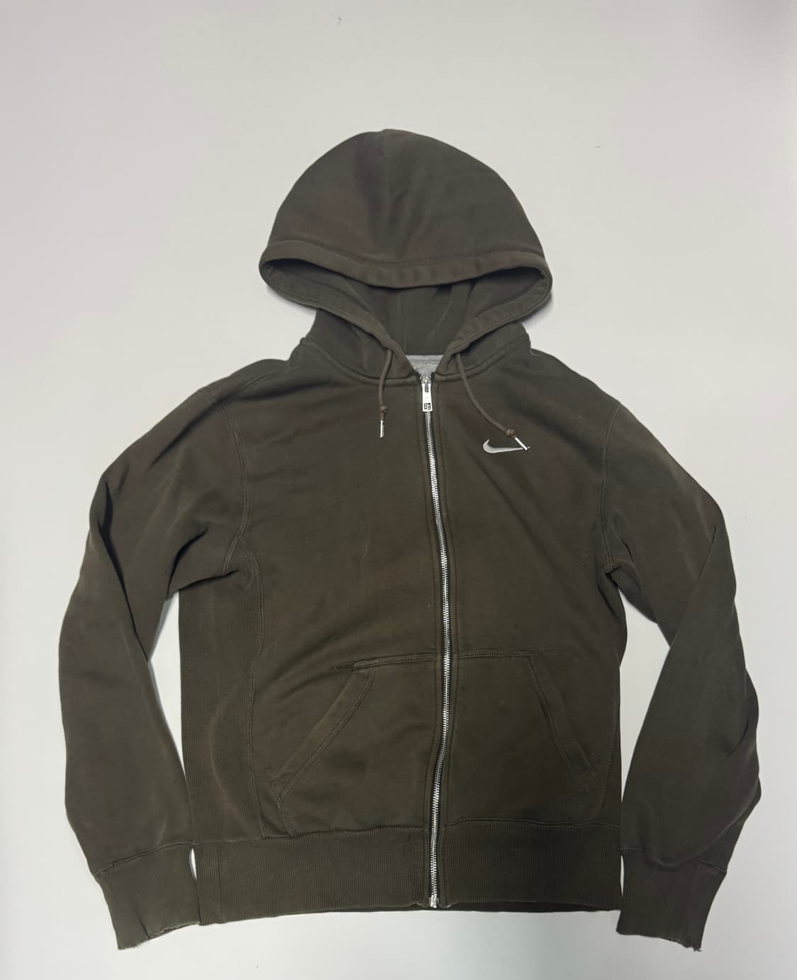 나이키 스우시 트레이닝 기모 후드집업 M 카키 상품이미지1