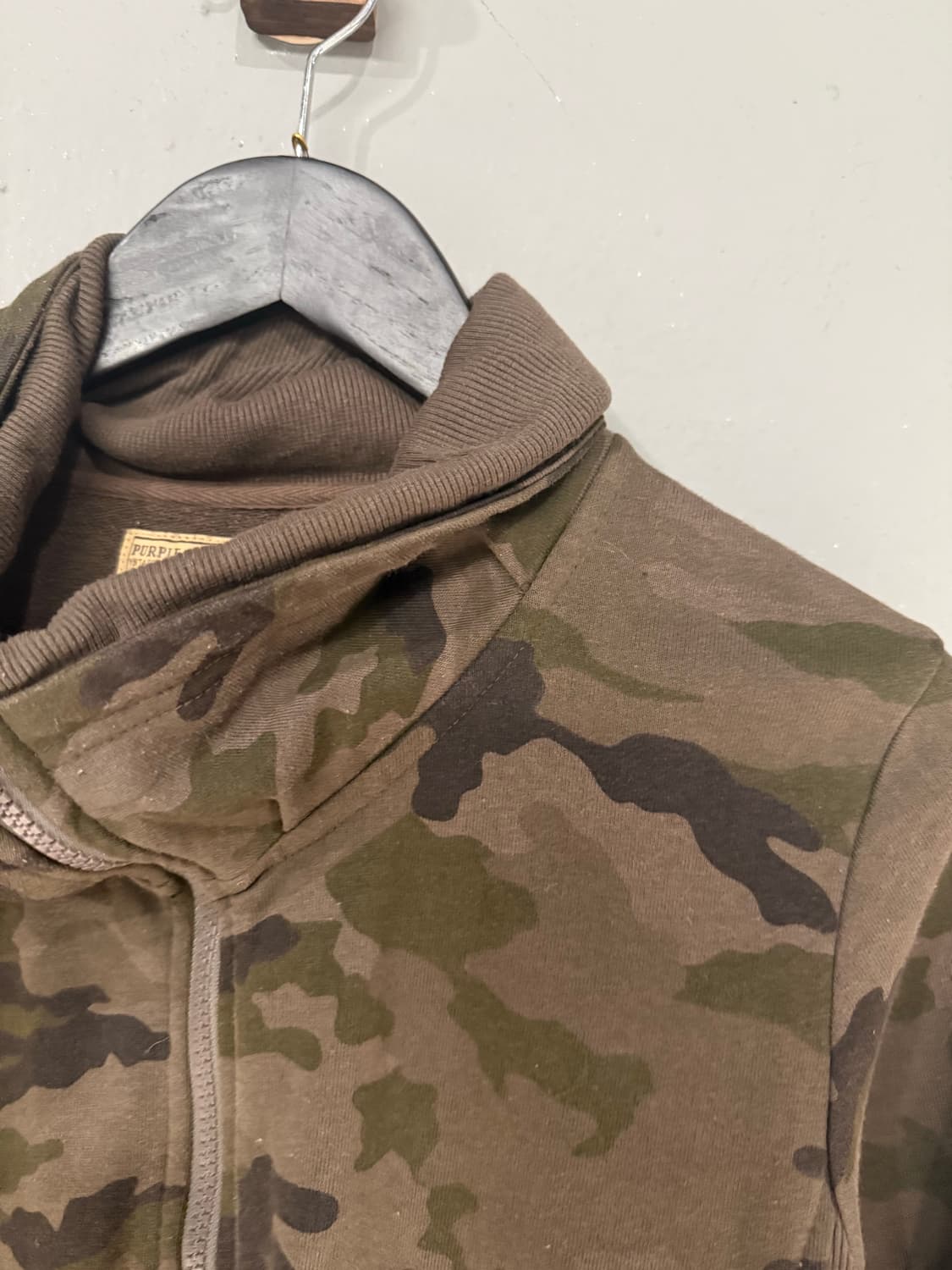camo pattern high-neck 2-way zip-up 상품이미지9
