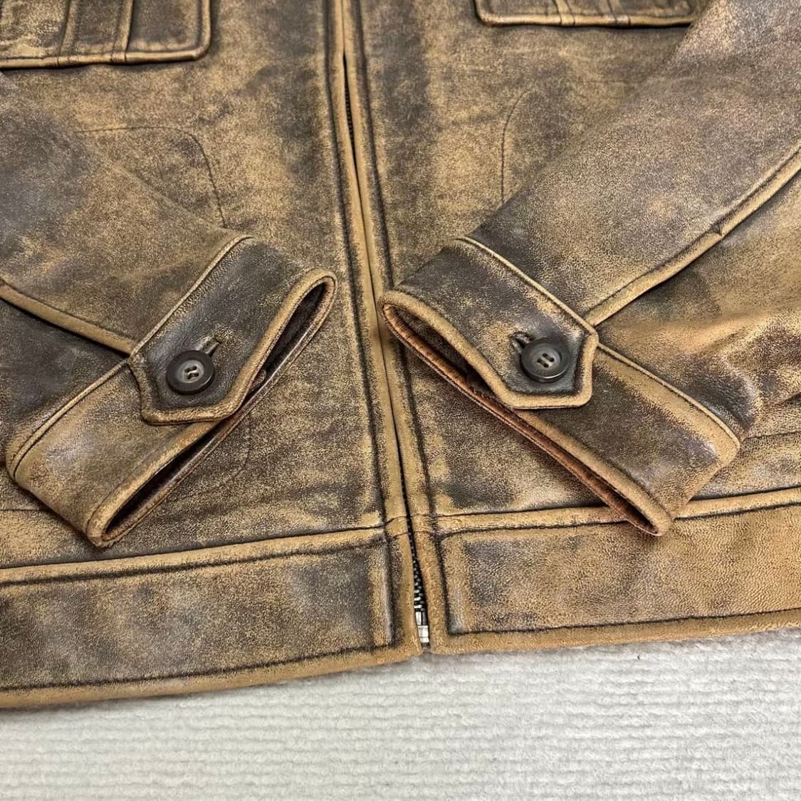 Guess 빈티지 퍼 칼라 워크 레더 자켓 상품이미지5