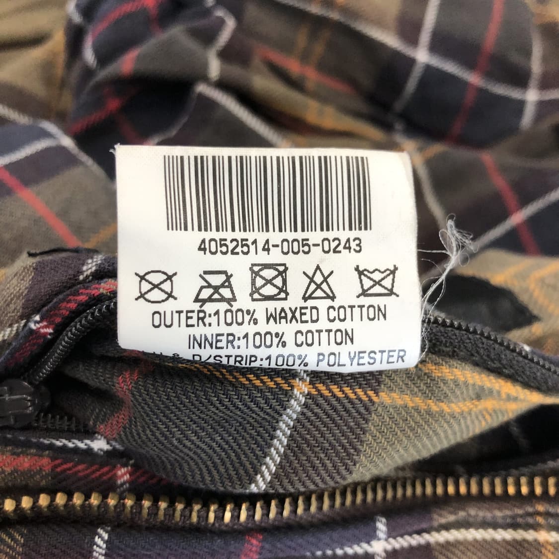 바버 클래식 비드넬 왁스코튼자켓 UK12  상품이미지10