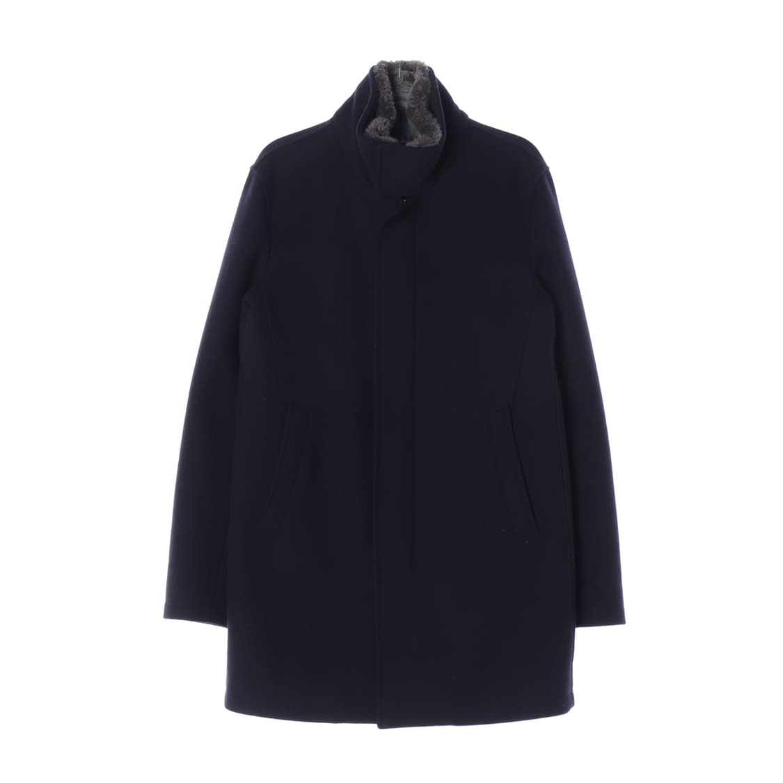 에르노 울 블렌드 하이넥 버튼 코트 상품이미지1