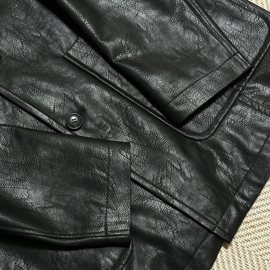 벨리에 에코 레더 카코트 블랙 S 상품이미지8