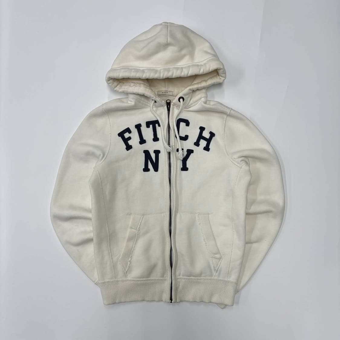 아베크롬비 y2k 올드스쿨 화이트 러블리힙 대대장 후드집업 희귀져지(L) 상품이미지2