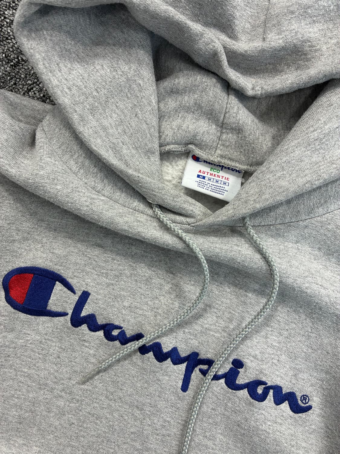 챔피온 어센틱 그레이 빅로고 후드티 M 상품이미지6