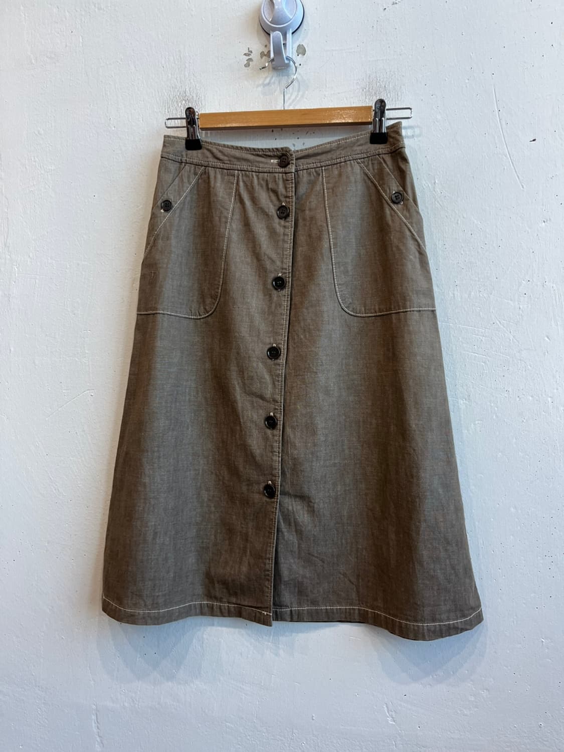 NIMES 네추럴 버튼 스커트 치마 Made in JAPAN 상품이미지1