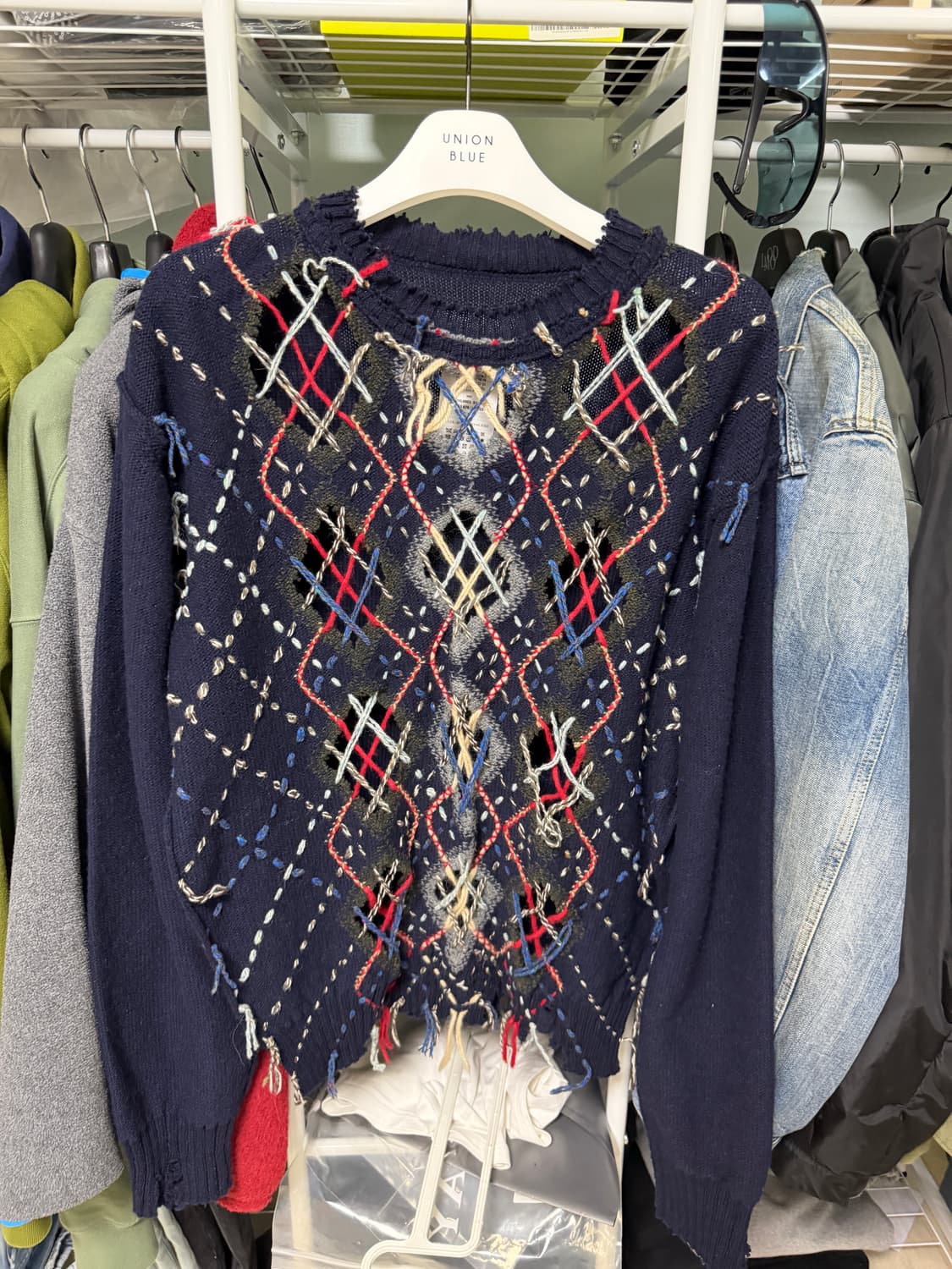 Maison Margiela  디스트로이드 아가일 니트 M 상품이미지6