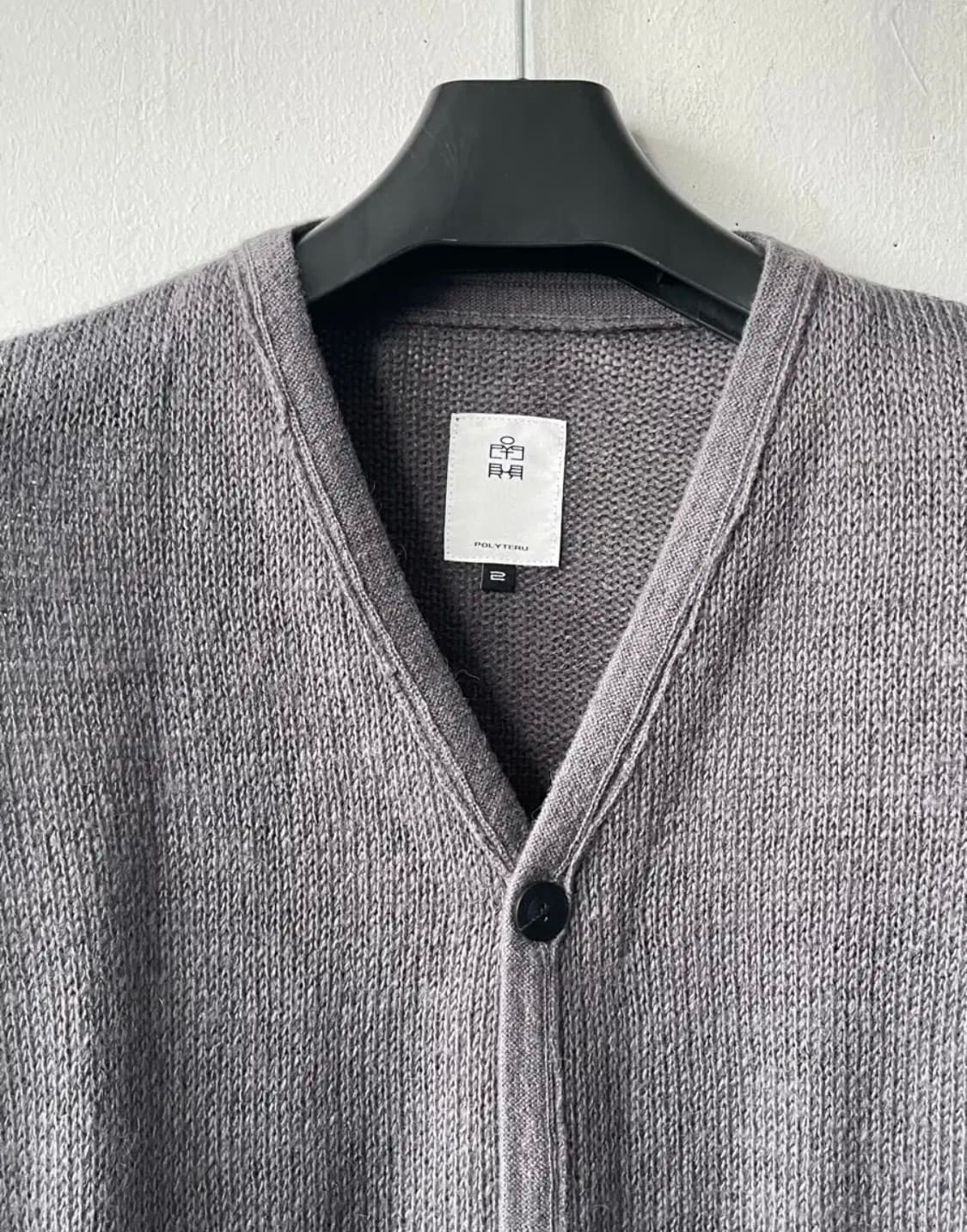 폴리테루 라이트 모헤어 가디건 퍼플 그레이 새상품 팝니다. 상품이미지7