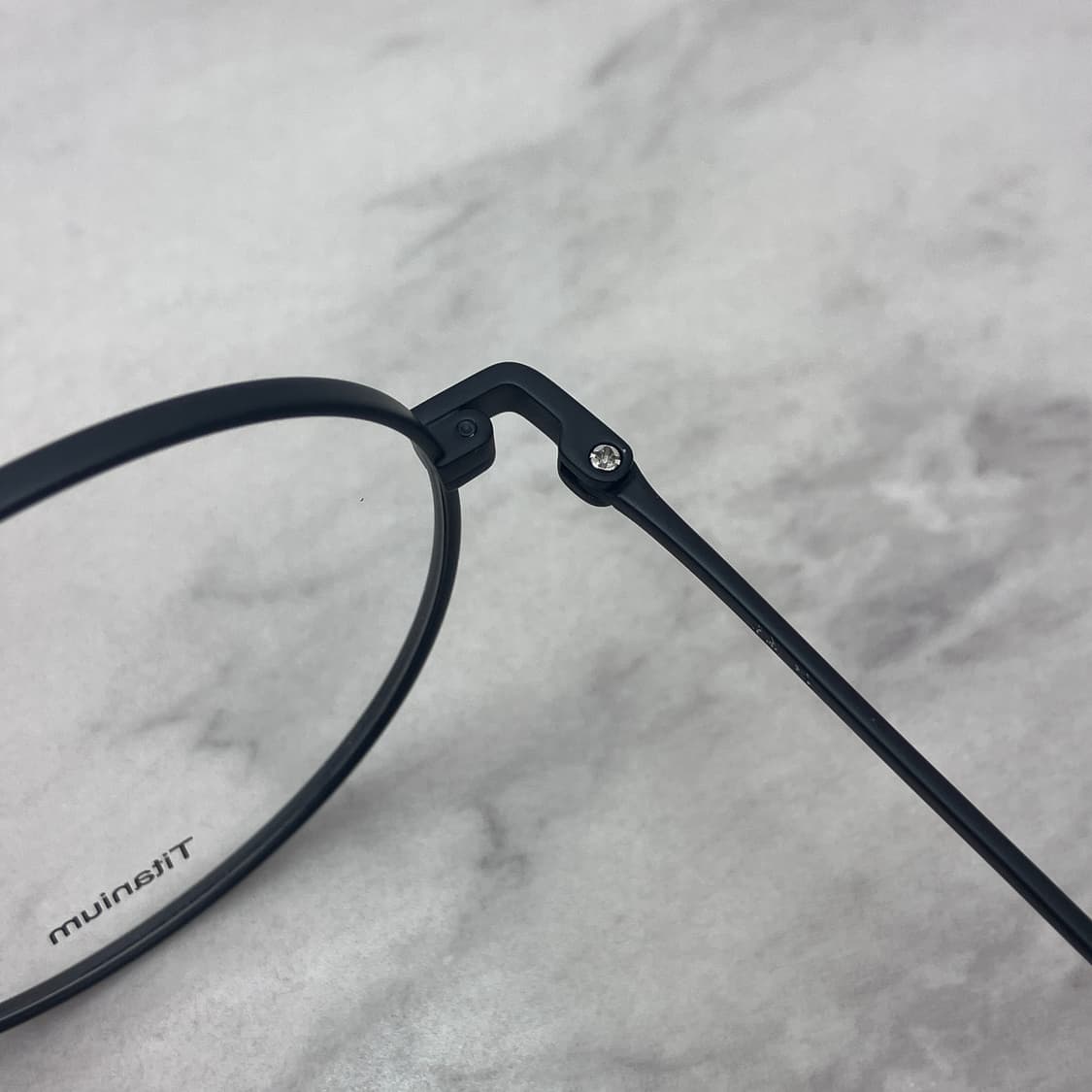 D03 경성 京城 1981 무광 블랙 라운드 메탈테 안경 상품이미지3