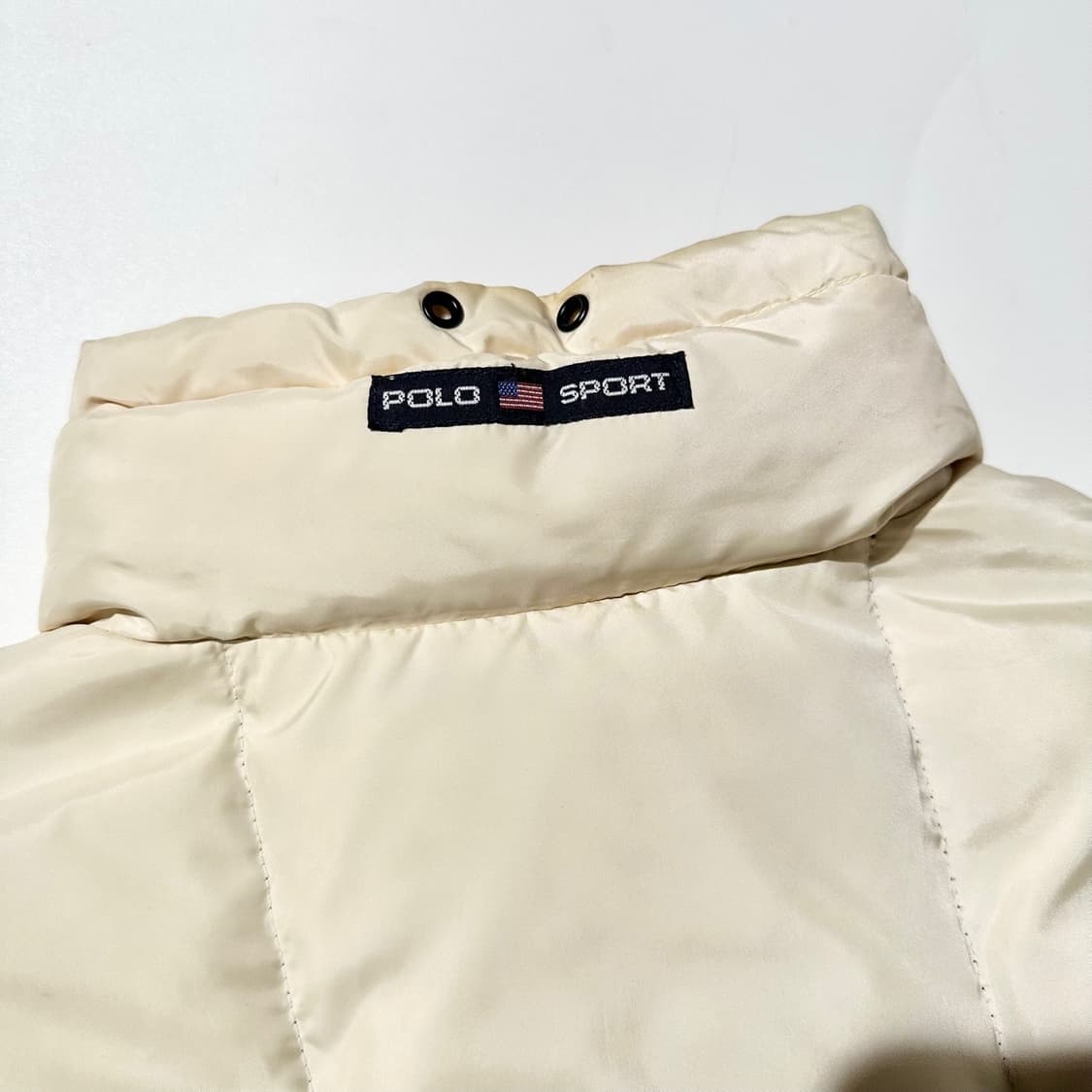 폴로 스포츠 랄프로렌 성조기 로고 다운 푸퍼 패딩 아이보리 상품이미지5
