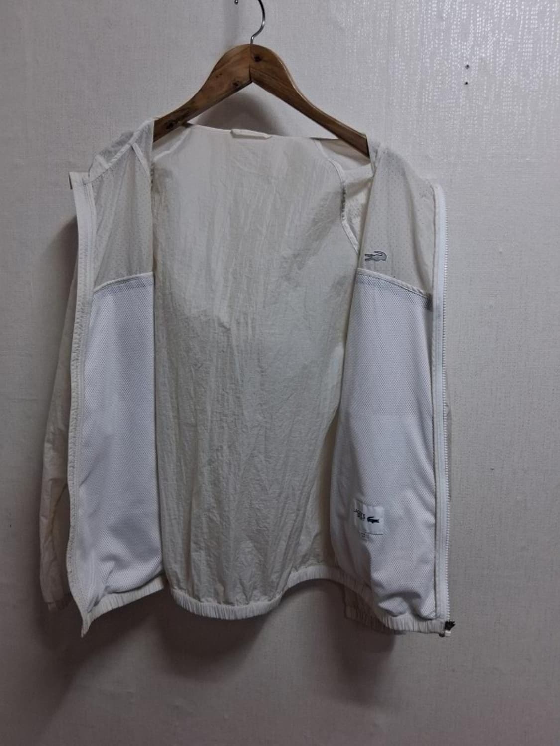 라코스테 아이보리 바람막이 후드점퍼 남성 L 상품이미지3