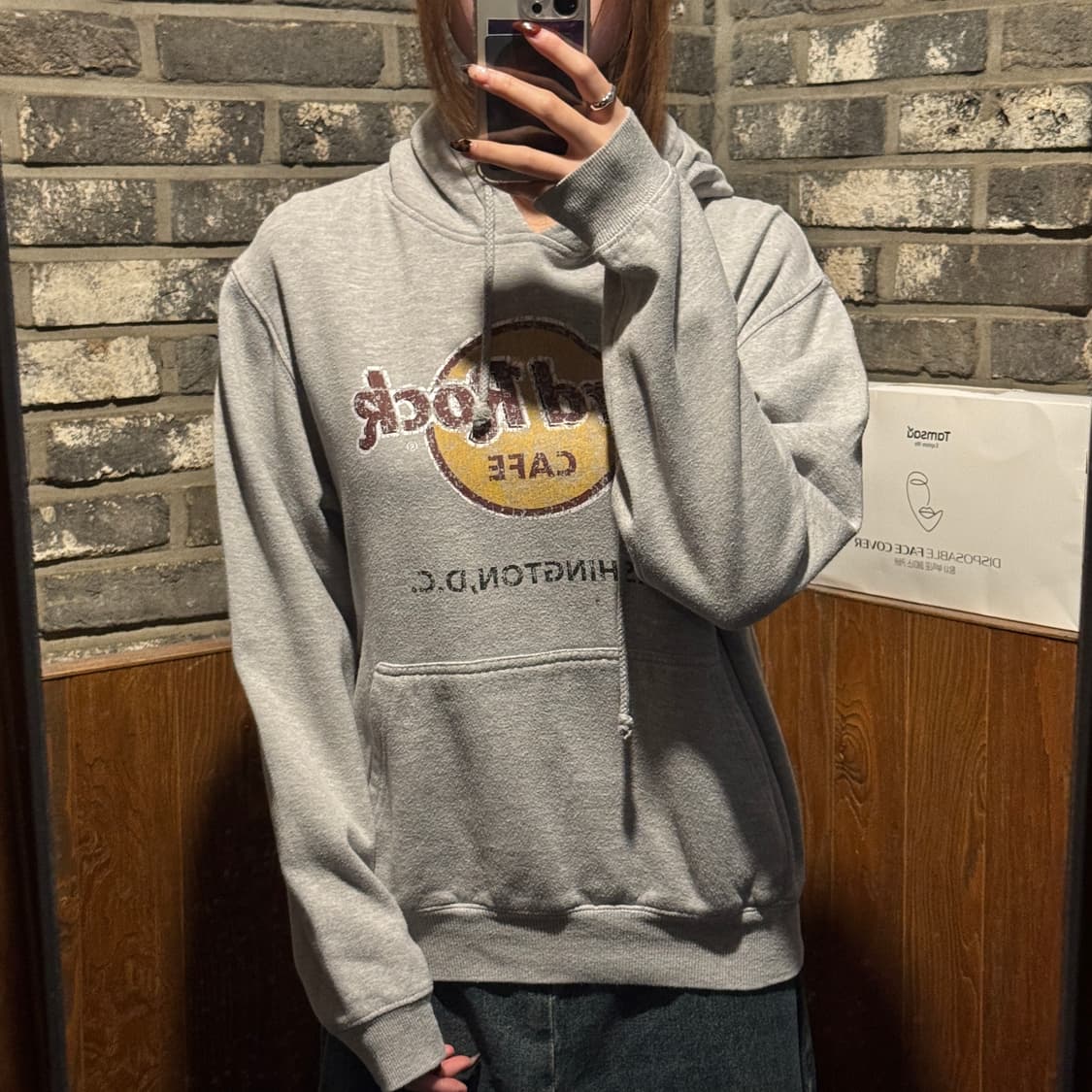 M) Hard Rock 하드락카페 워싱턴 DC 스웻 후드티 USA 상품이미지7